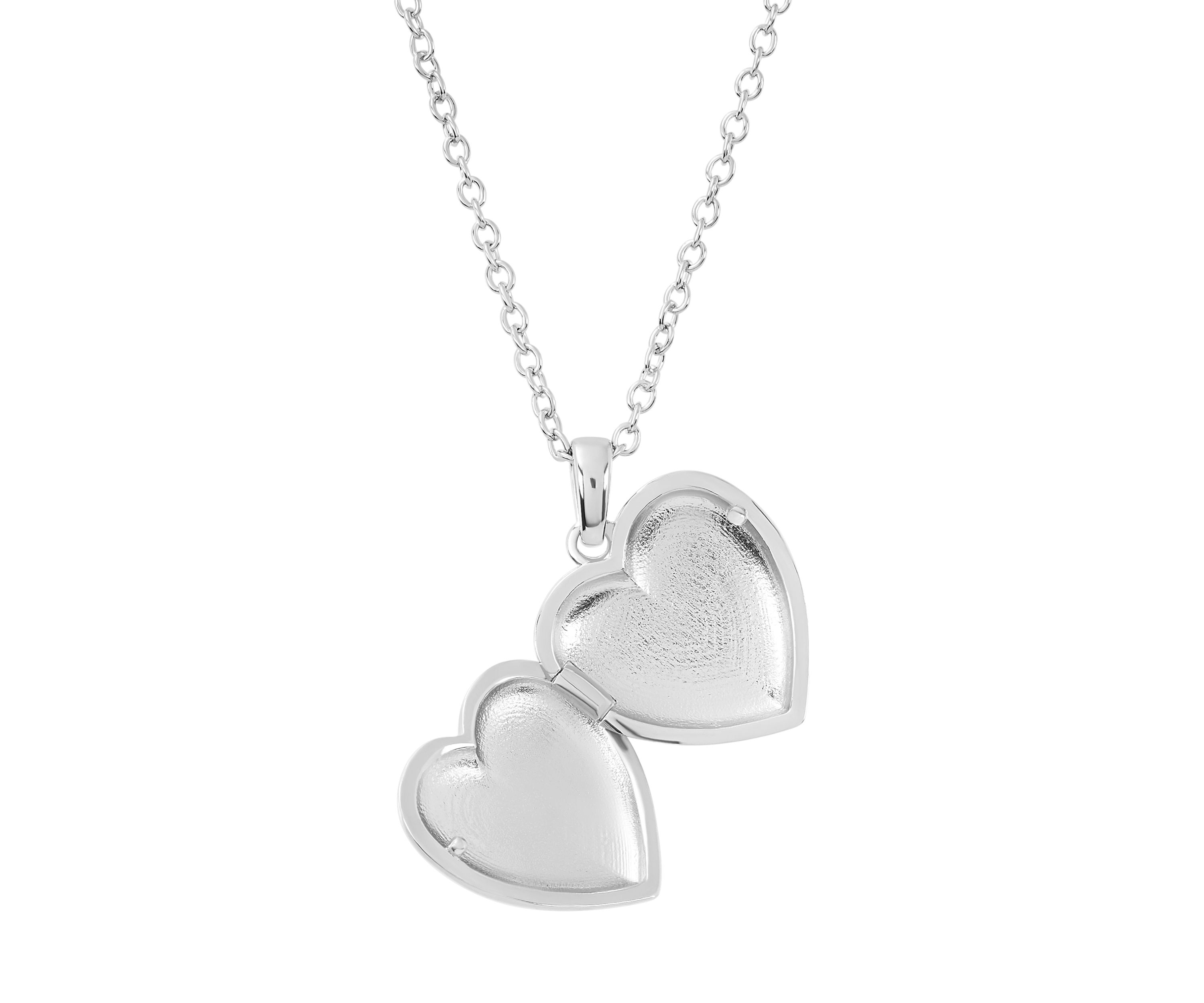 Silver Plated Forever In My Heart Locket Necklace