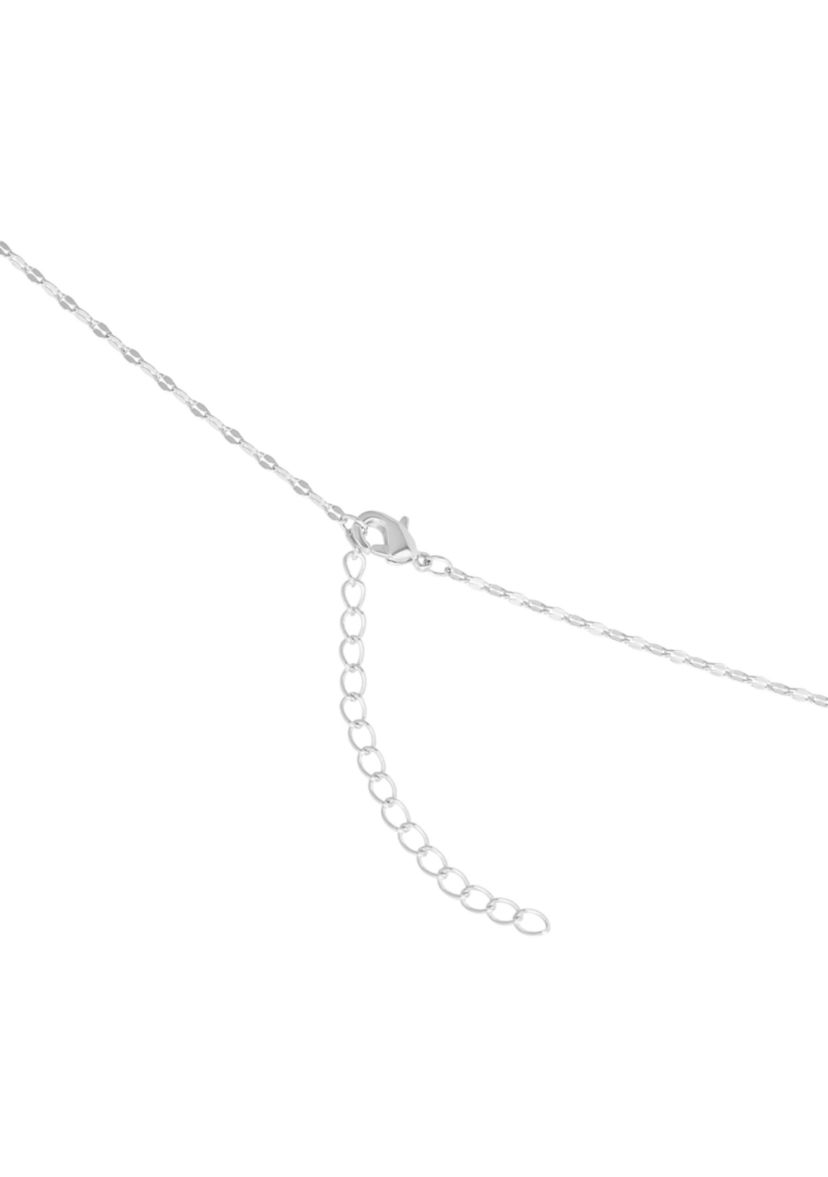 Plated Cubic Zirconia Butterfly Mirror Chain Necklace
