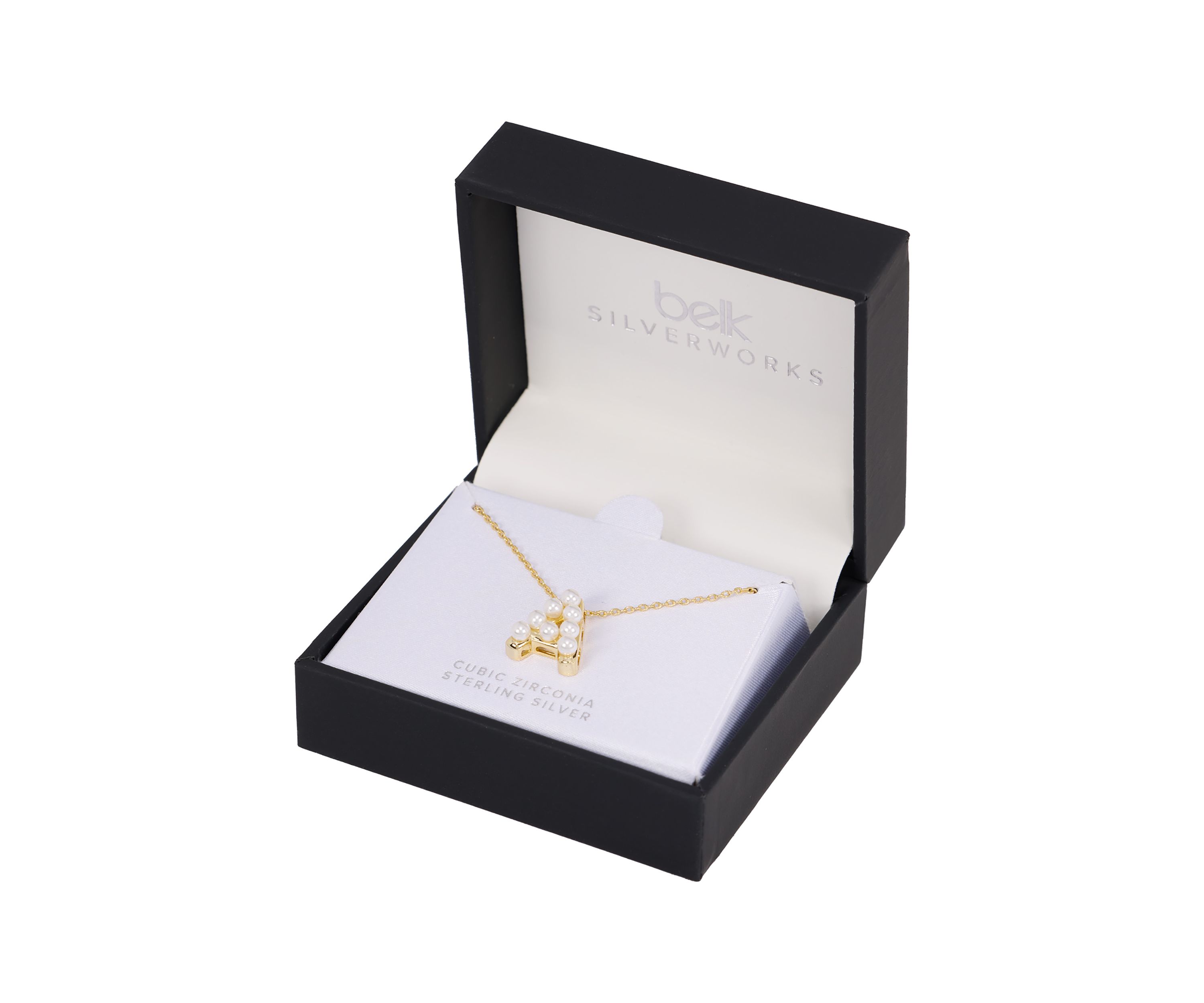 Gold Plated Pearl Initial Necklace