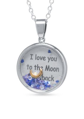 Belk Silverworks Fine Silver Plated I Love You To The Moon And Back Pendant Necklace Belk