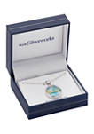 Boxed Fine Silver Plated 18 Inch Crystal Pavé Faith Shaker Pendant Necklace