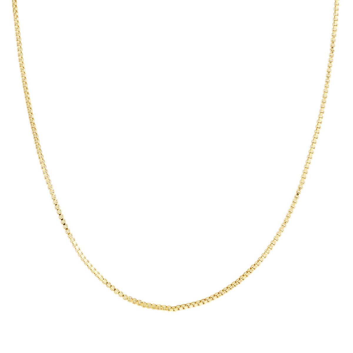 Gold Plated 20IN Box Chain Necklace
