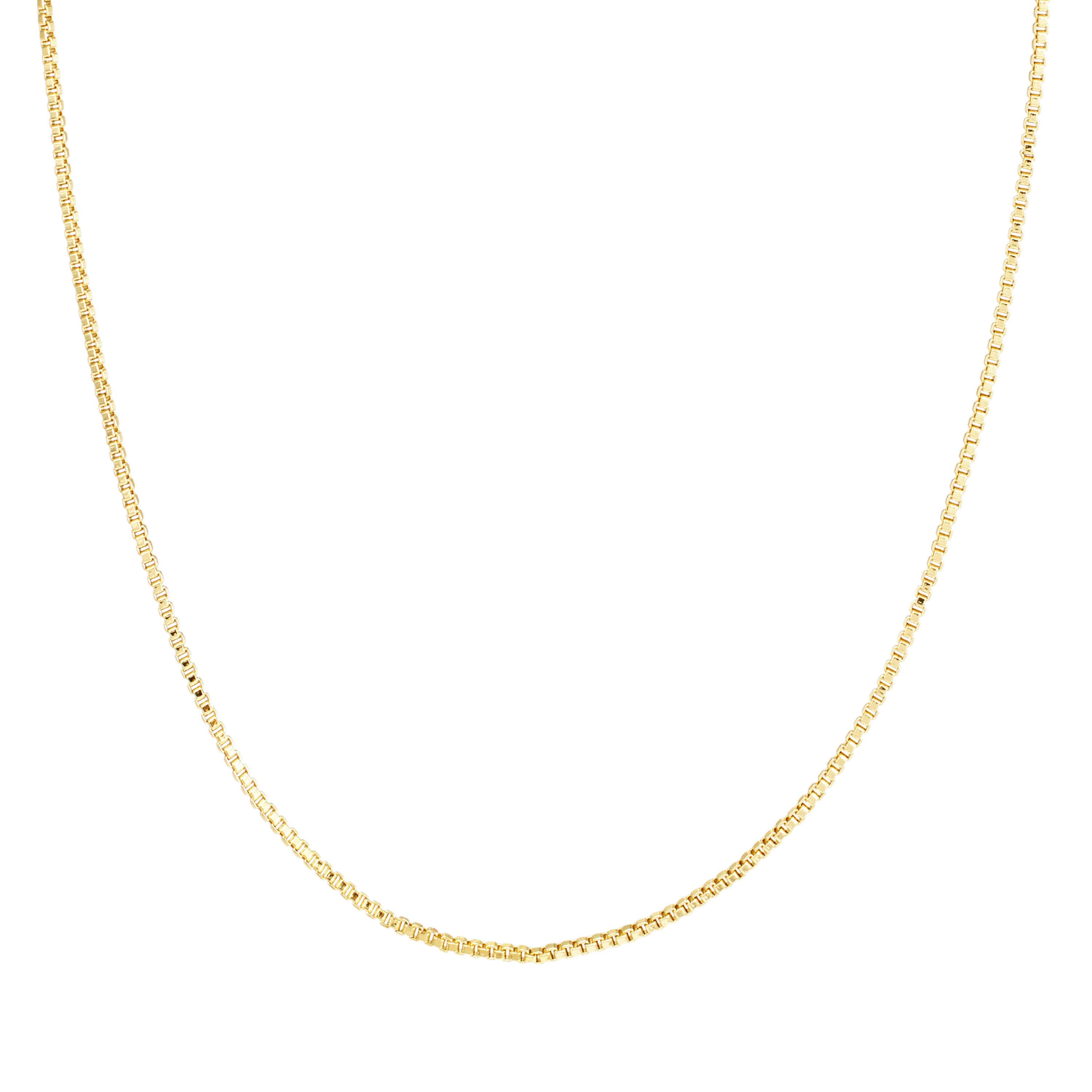 Gold Plated 20IN Box Chain Necklace