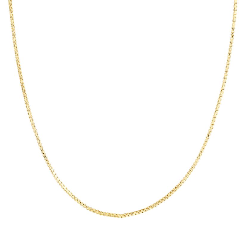 Gold Plated 20IN Box Chain Necklace