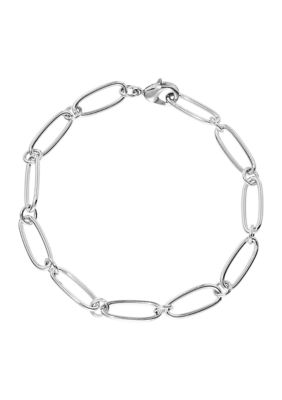 Belk Silverworks Silver Plated Large Linked Chain Bracelet, 7.5 in -  0751349428528