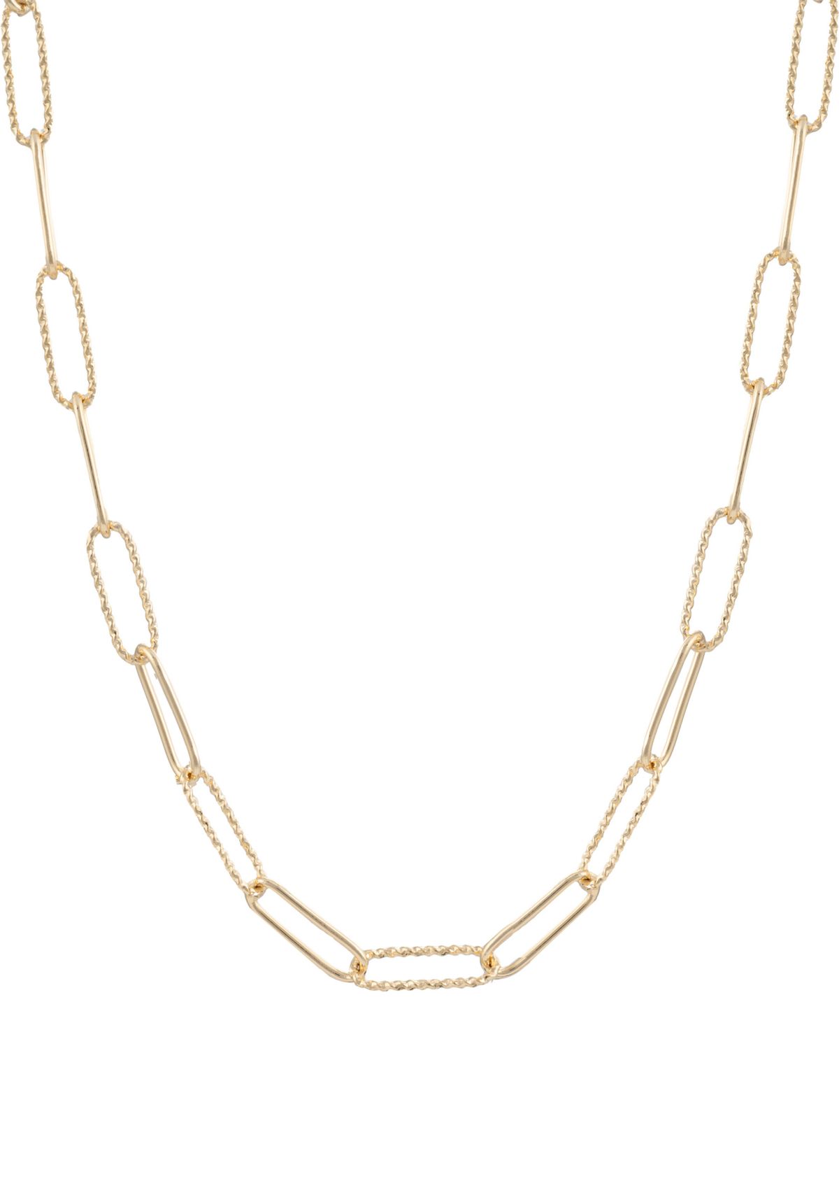 Gold-Plated 16+2" Paperclip Chain Necklace
