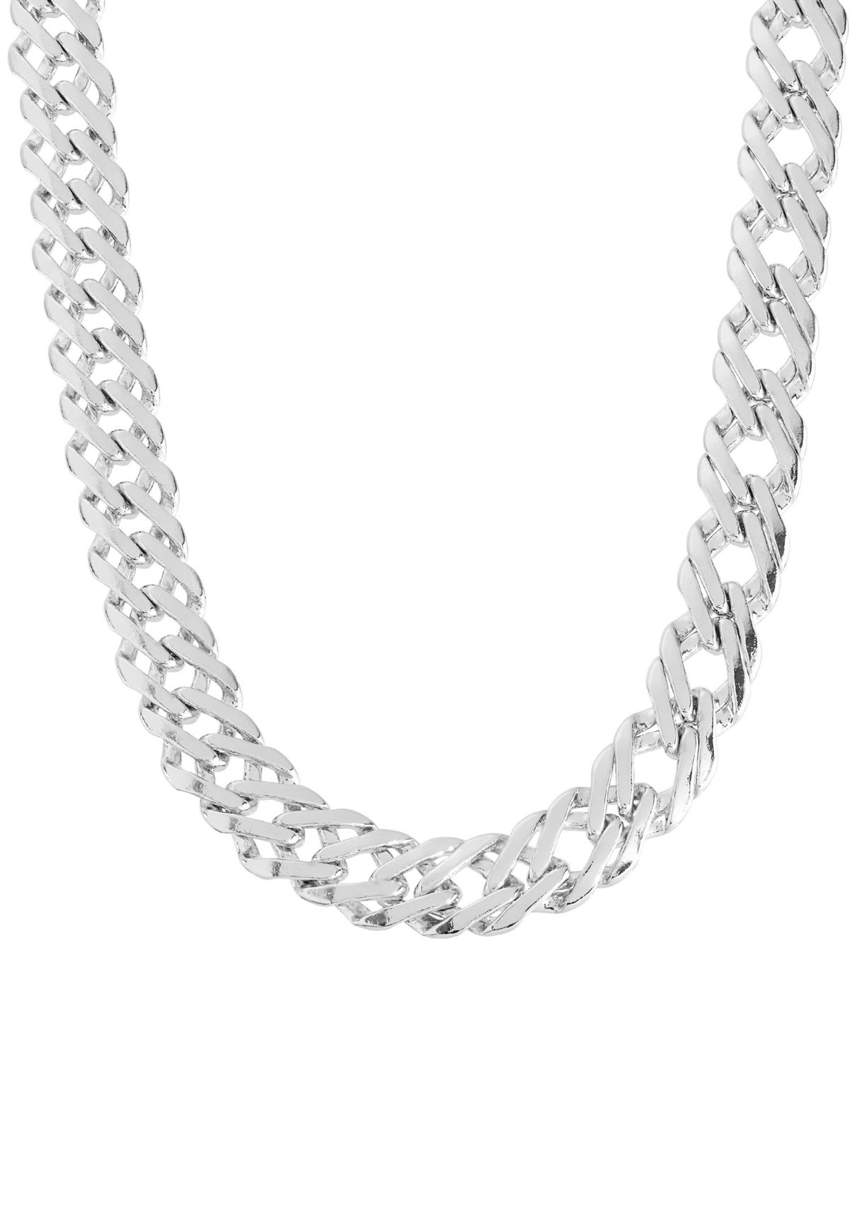 Silver Plated 16 + 2" Extender Curb Chain Necklace