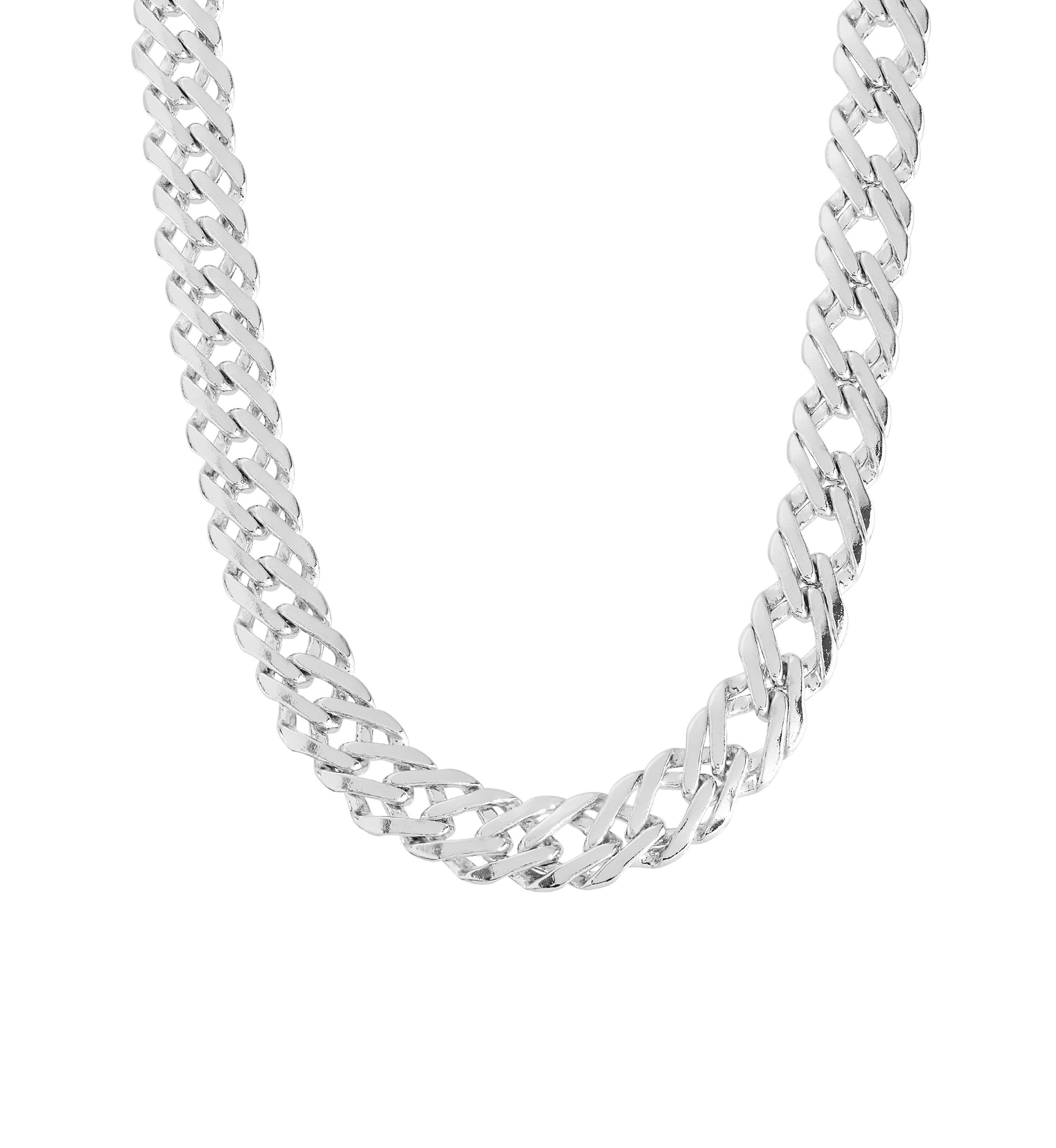 Silver Plated 16 + 2" Extender Curb Chain Necklace
