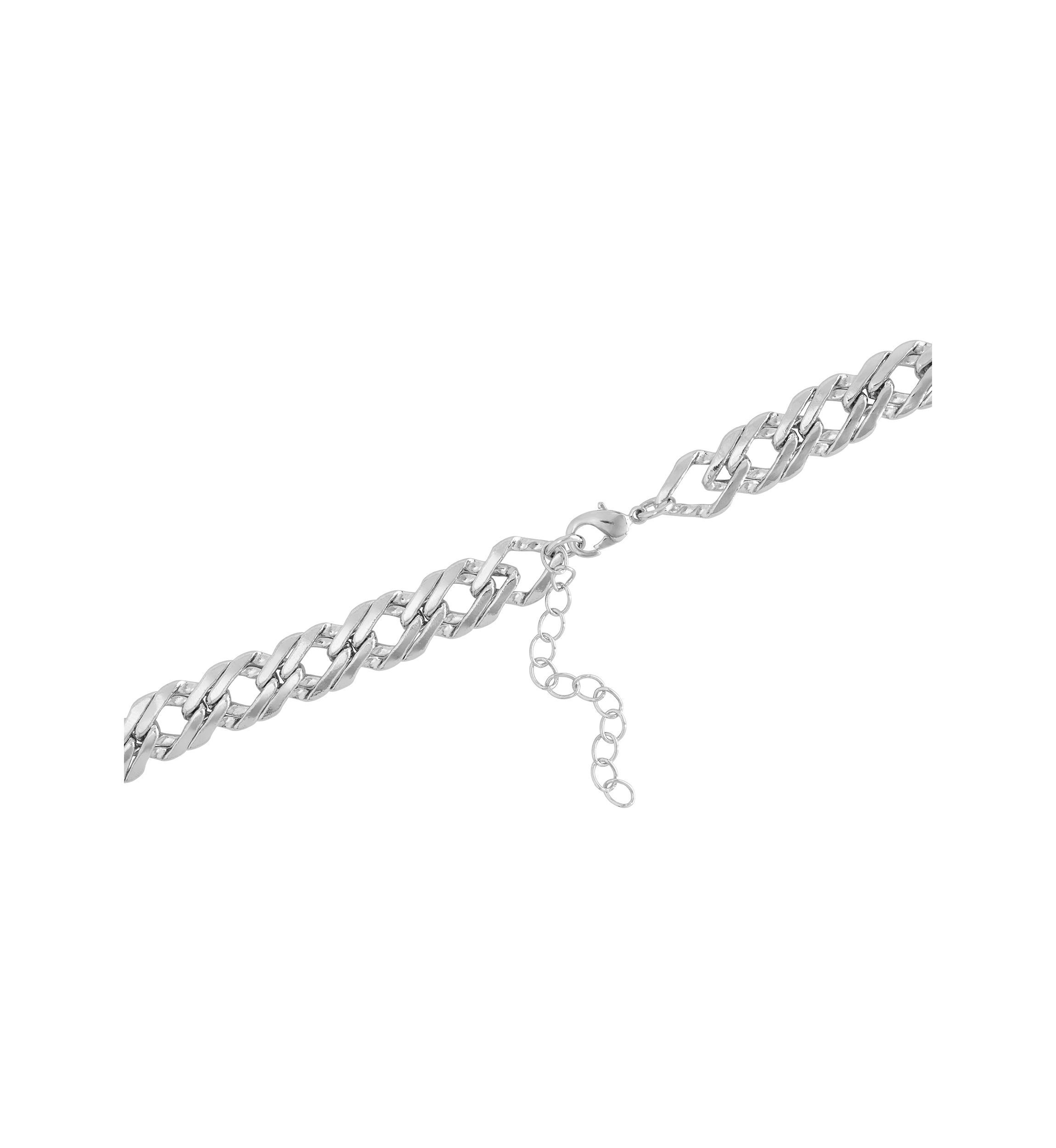 Silver Plated 16 + 2" Extender Curb Chain Necklace
