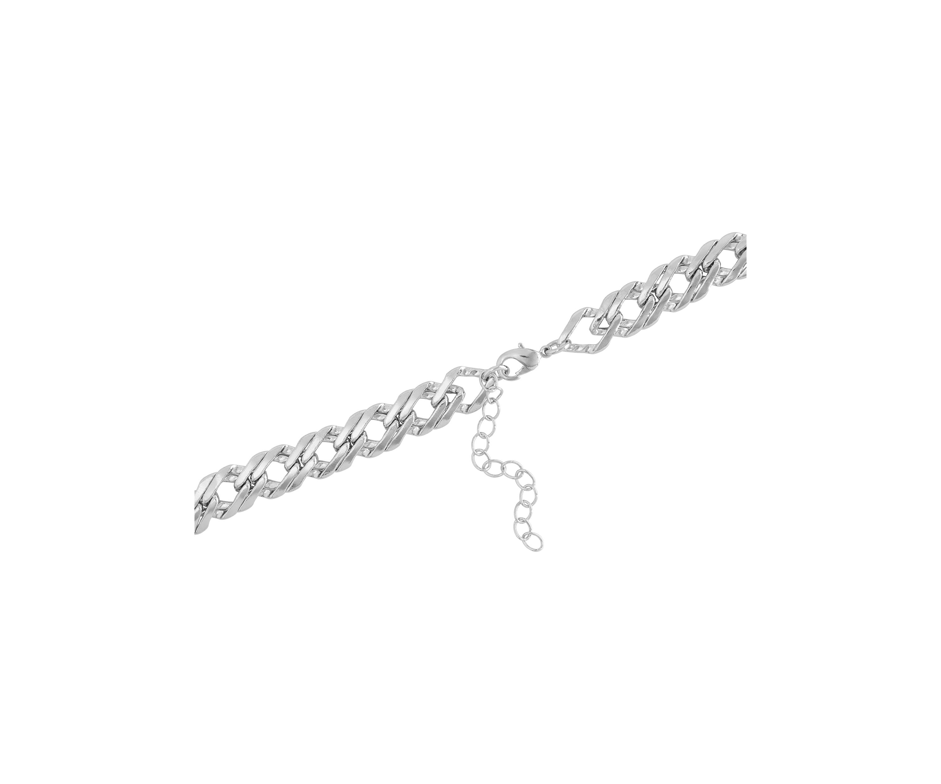 Silver Plated 16 + 2" Extender Curb Chain Necklace