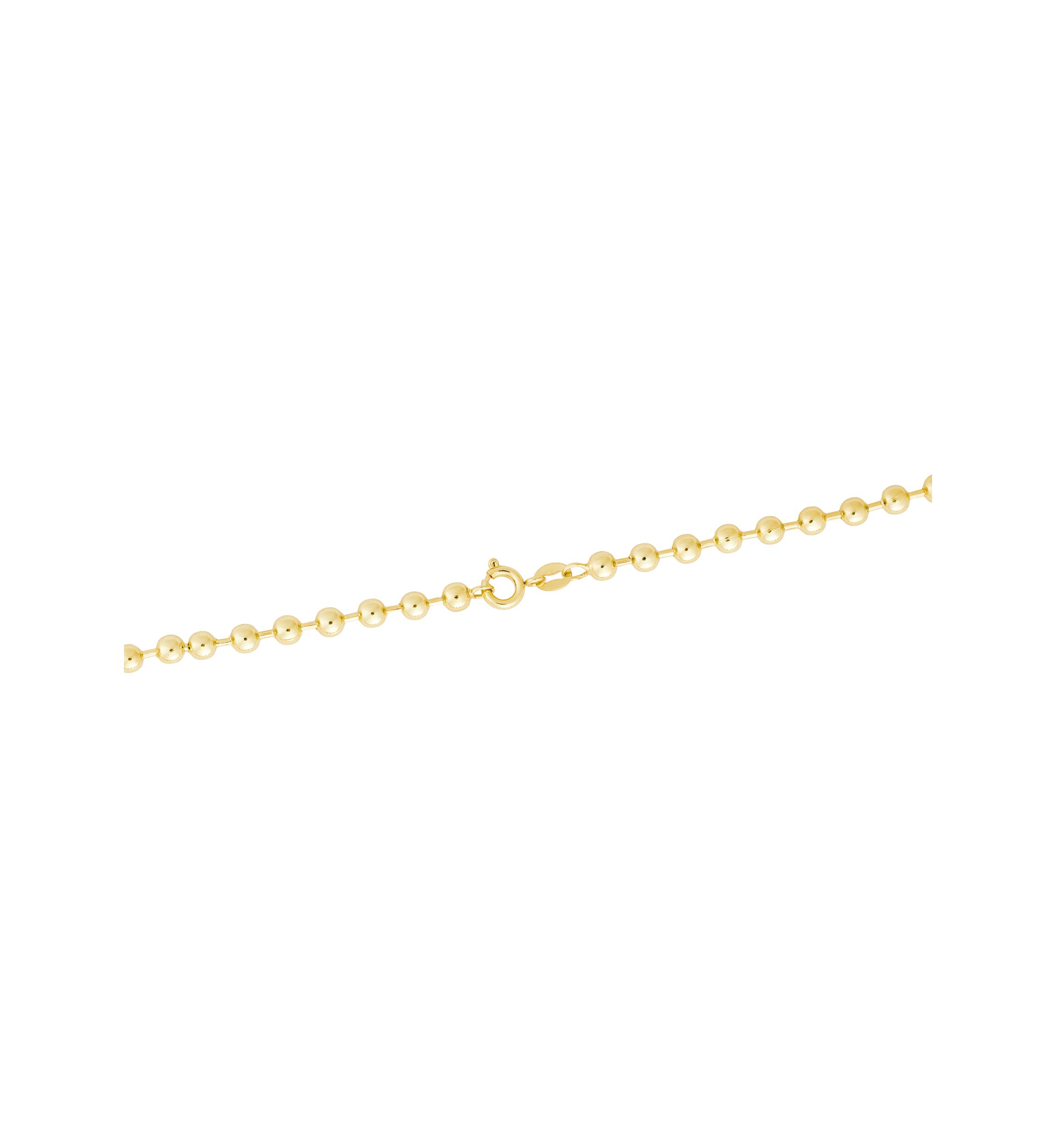 Gold Plated 18" 4 Millimeter Beaded Necklace