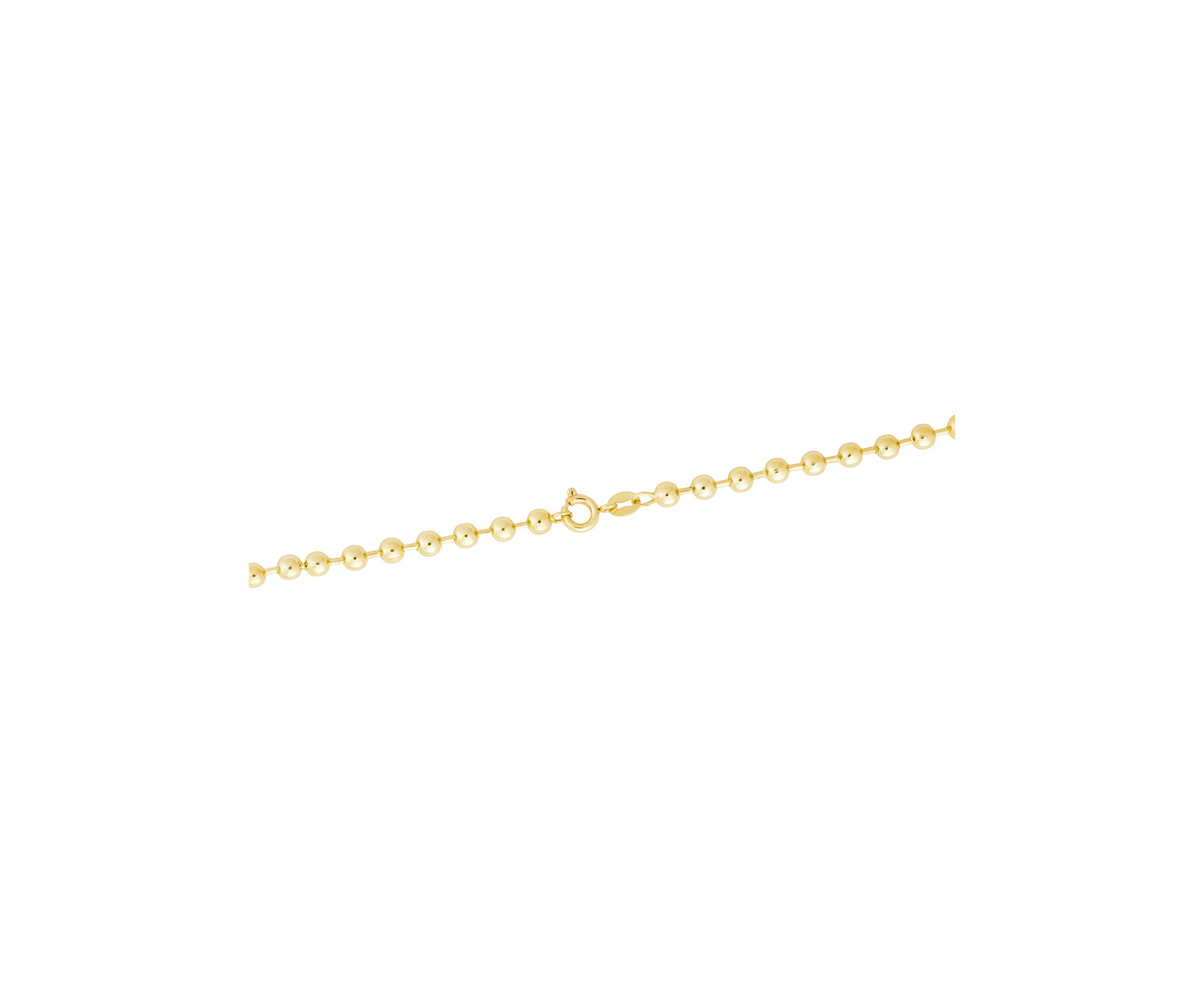 Gold Plated 18" 4 Millimeter Beaded Necklace