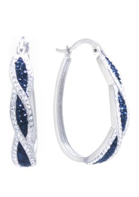 Belk Silverworks Fine Silver Plated Double Teardrop Earrings | belk