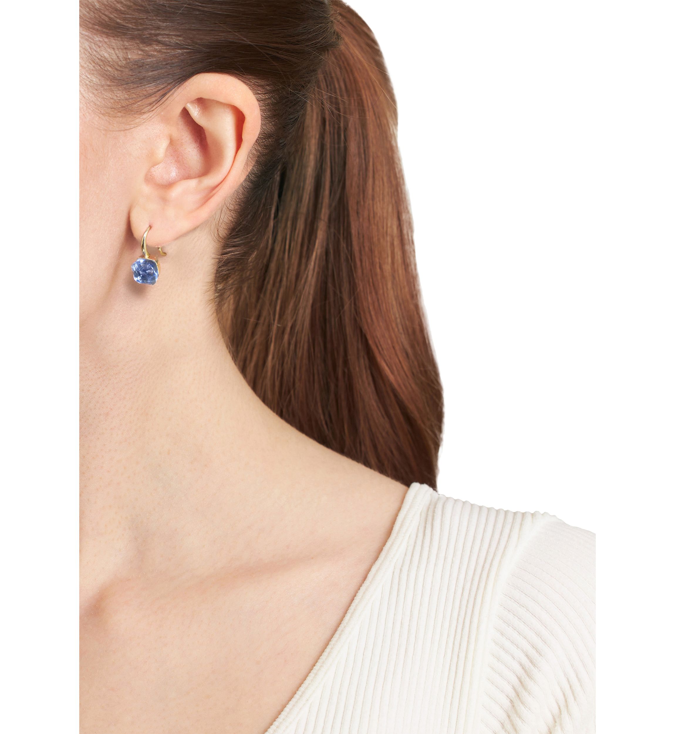 Faceted Square Drop Earrings