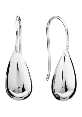 Silver Plated Teardrop Drop Earrings