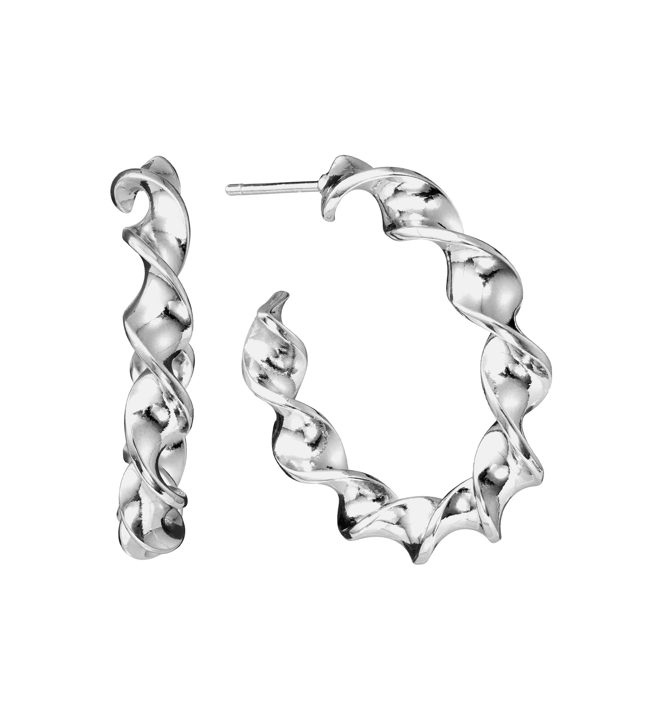 Twisted Post Hoop Earrings