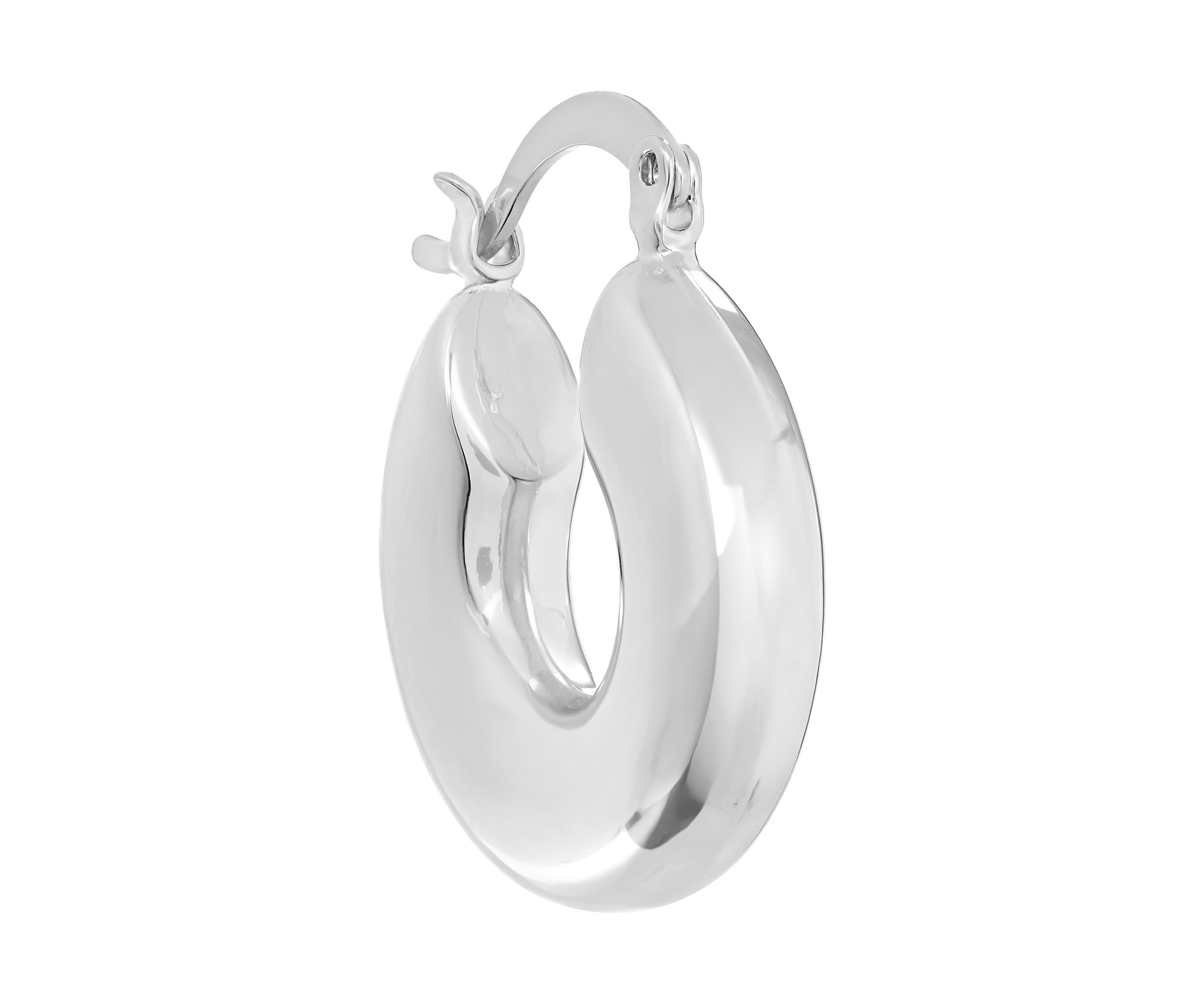 Plated Puffy Huggie Hoop Earrings