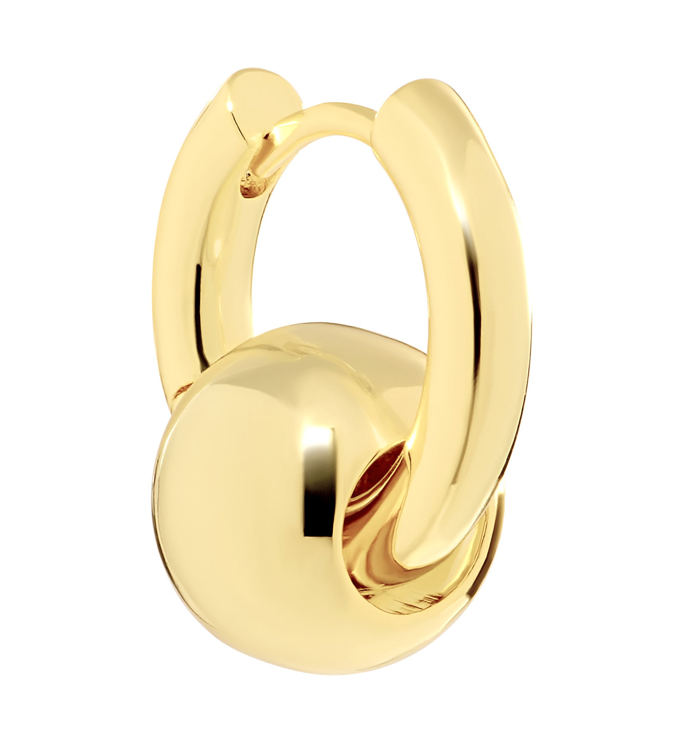 Gold Plated Orbital Click Top Hoop Earrings