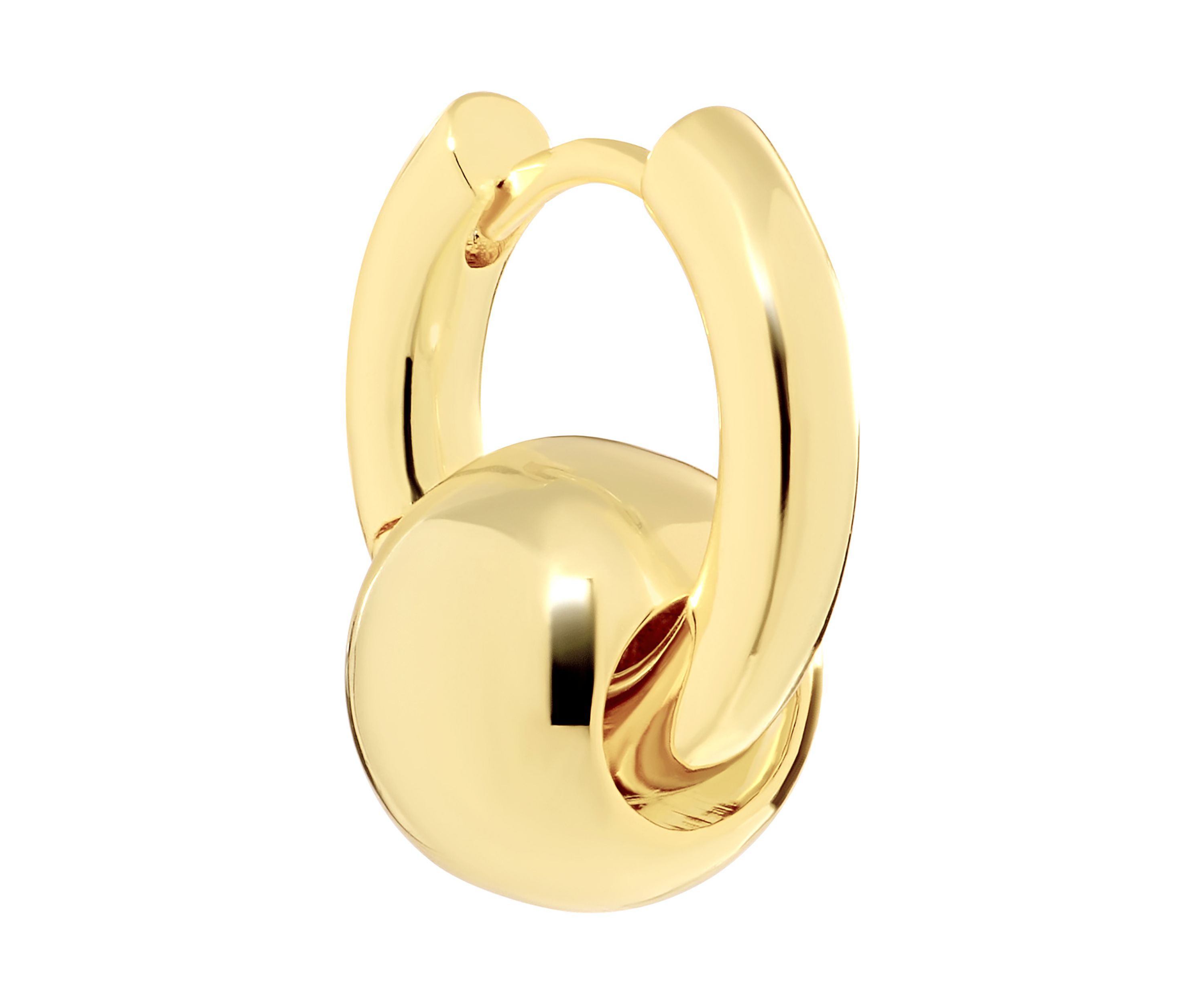 Gold Plated Orbital Click Top Hoop Earrings