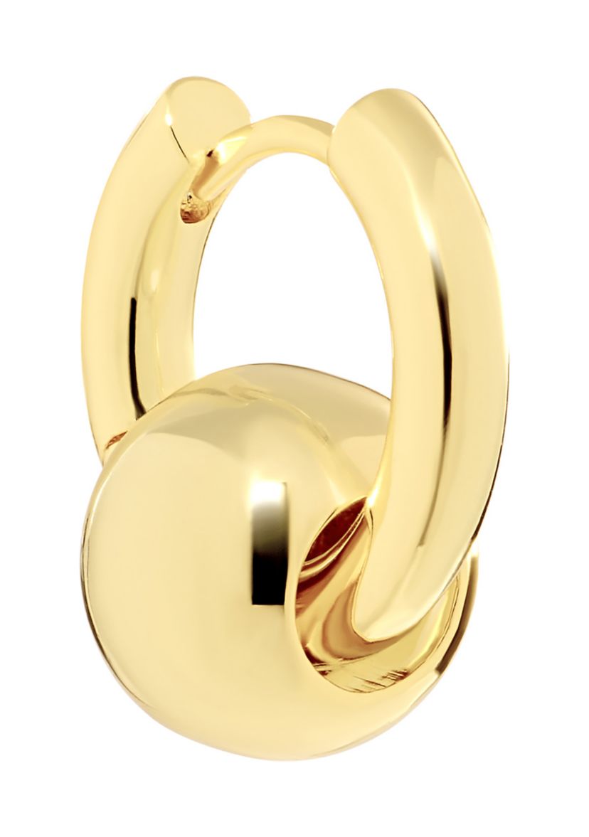 Gold Plated Orbital Click Top Hoop Earrings