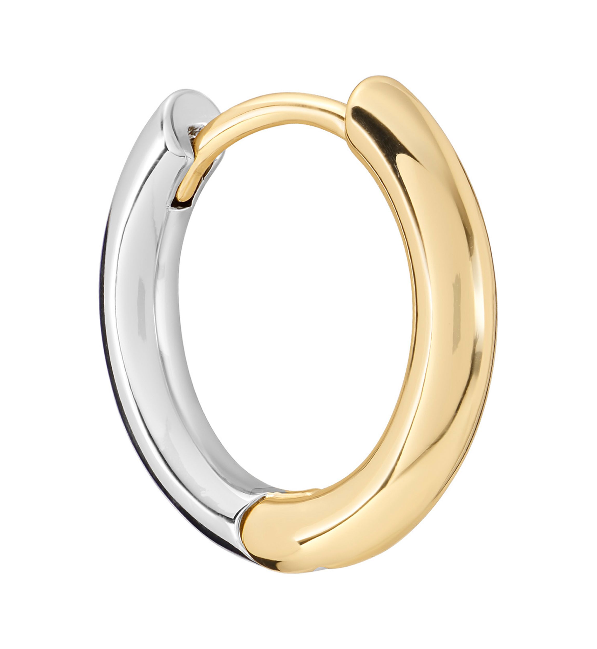 Two Tone Plated Click-Top Hoop Earrings