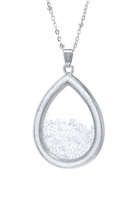 Belk Aqua heritage precision cut Crystal Clover Necklace