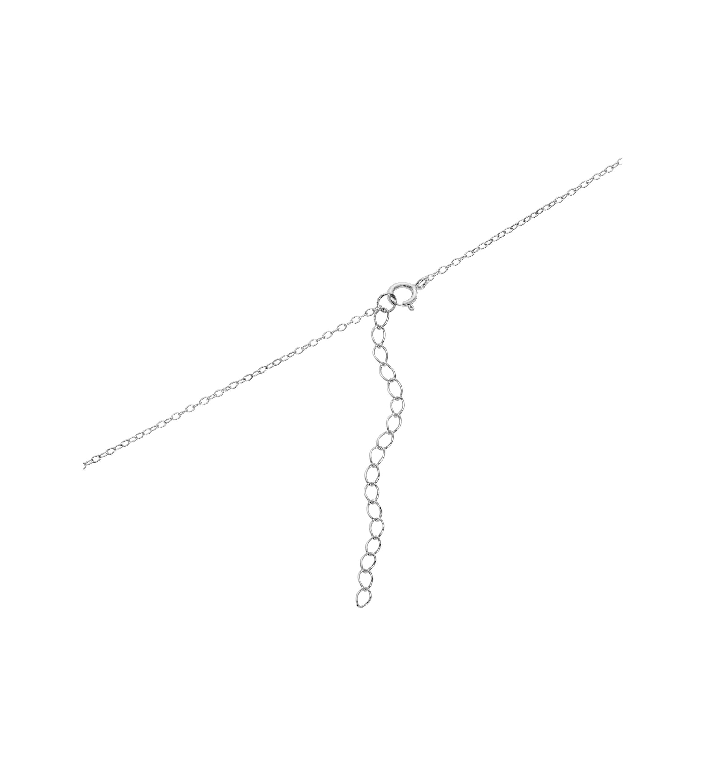 Silver Plated  Dark Blue Cubic Zirconia Halo Necklace