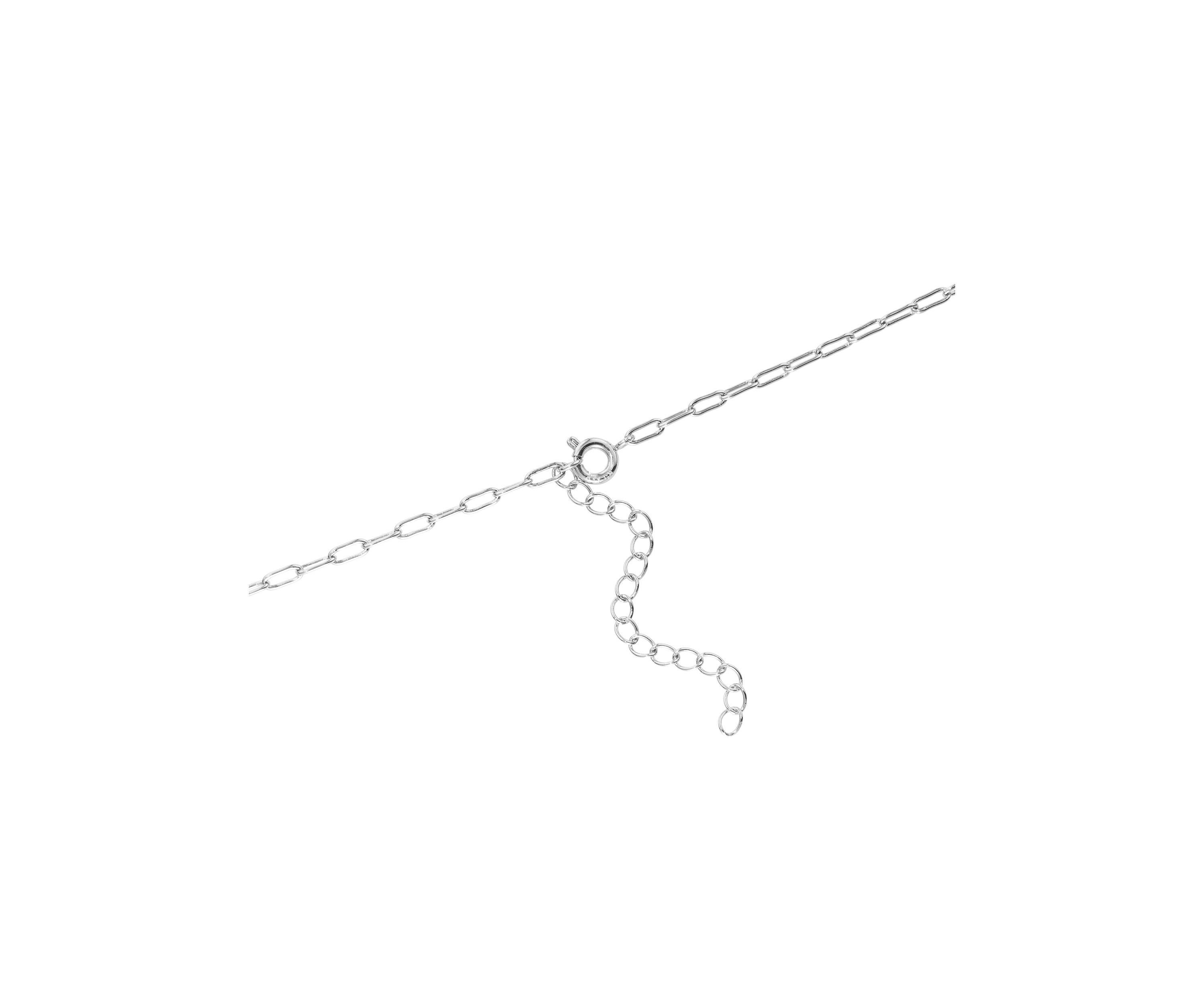 Silver Plated Cubic Zirconia Starburst and Bezel Double Chain Necklace