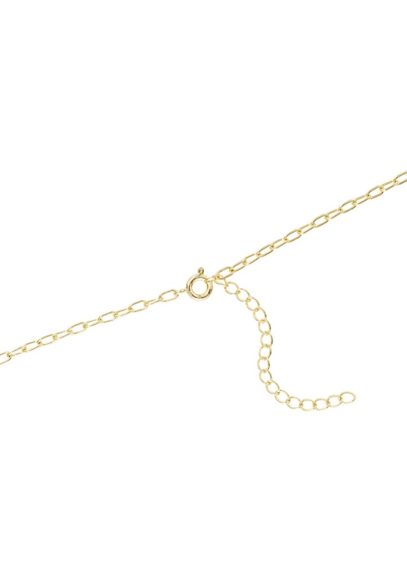 Gold Plated Cubic Zirconia Open Heart and Infinity Double Layer Necklace