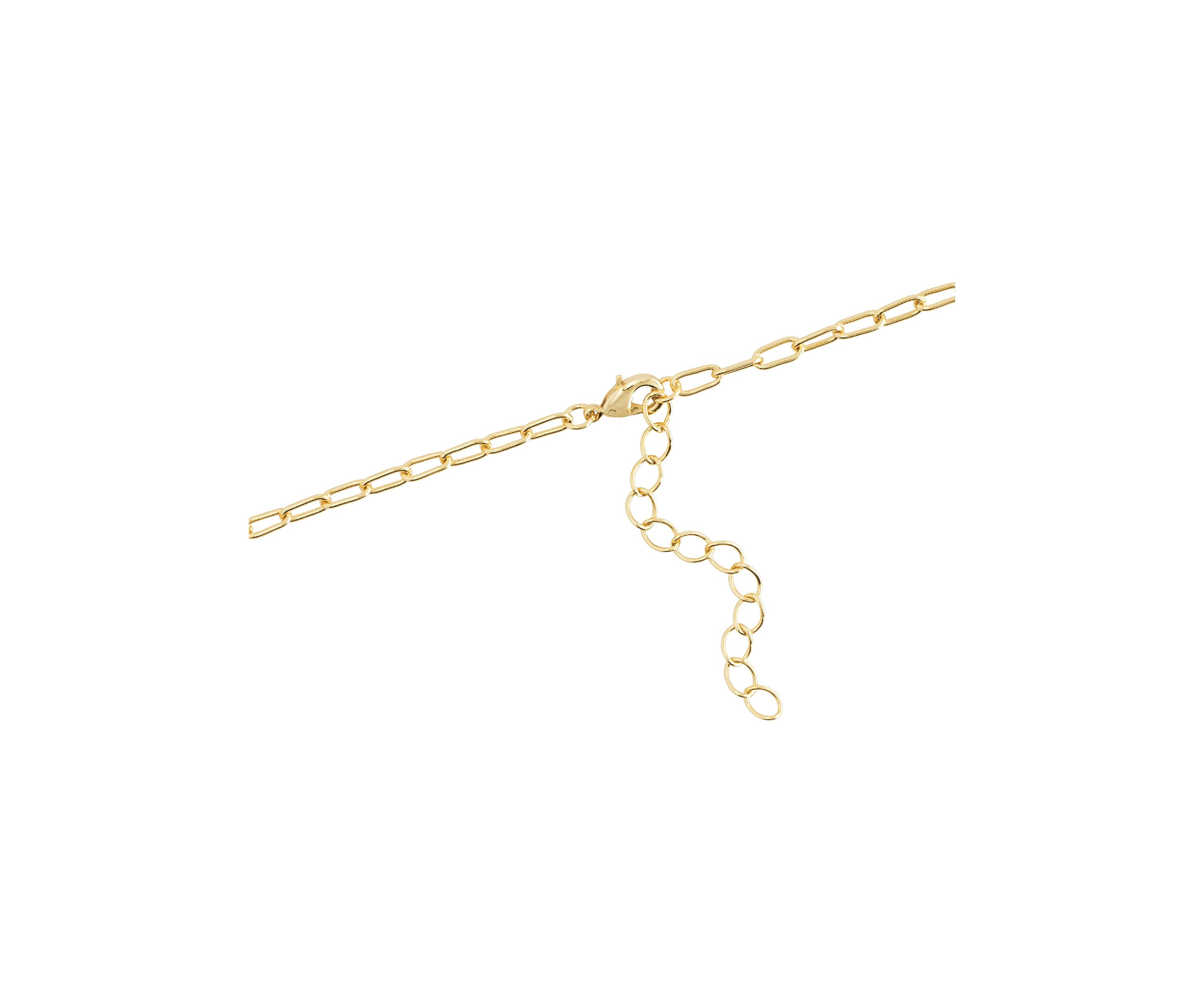 Gold Plated 16 + 2" Extender Crystal Pavé Moon and Stars Pendant Necklace