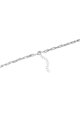 Silver Plated Horseshoe Link Chain Necklace