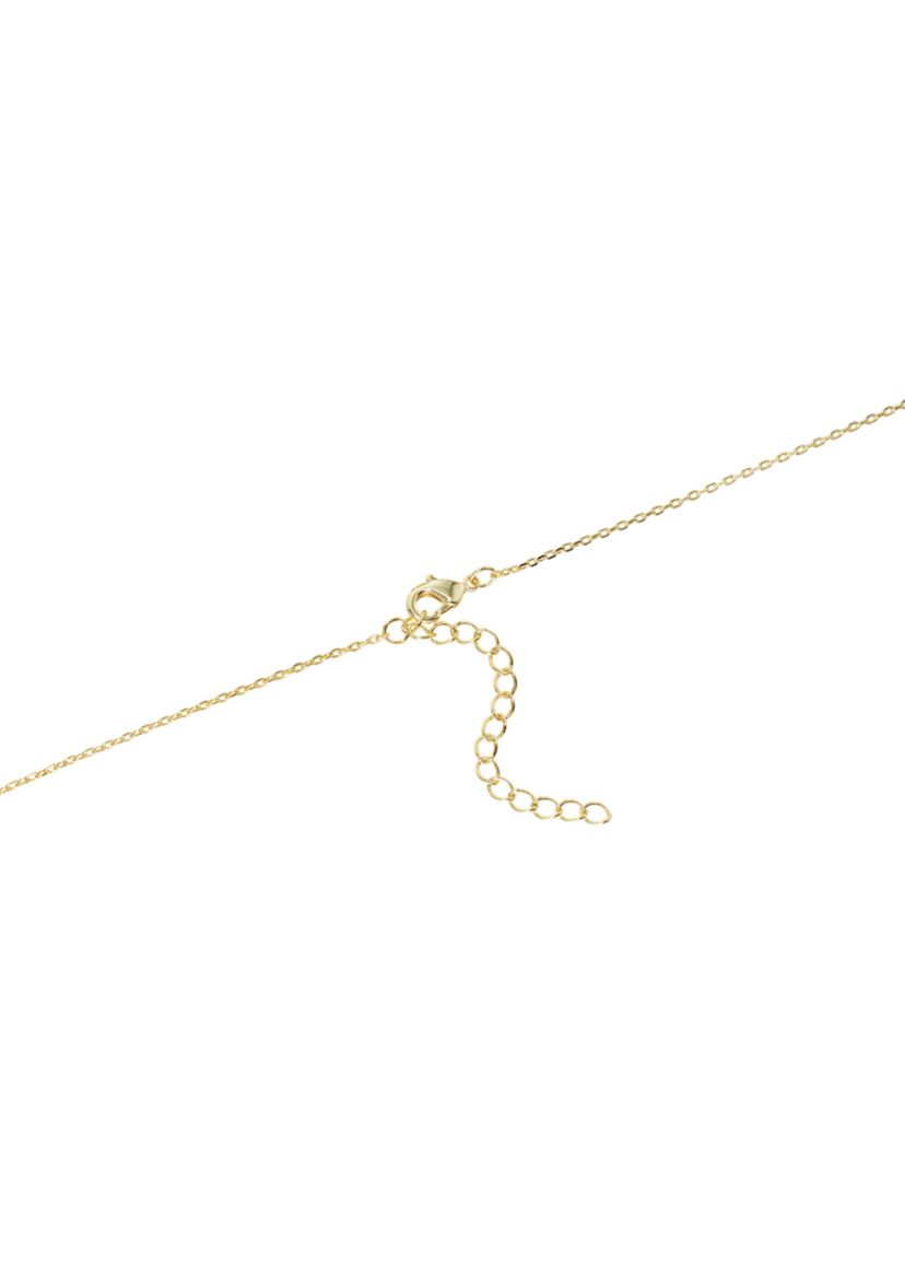 Gold Plated Pear Cubic Zirconia Half Tennis Necklace