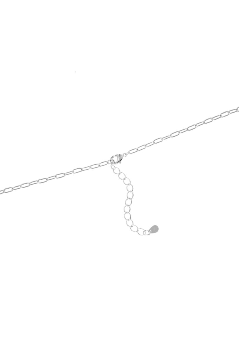 Puffy Teardrop Paperclip Chain Y-Necklace