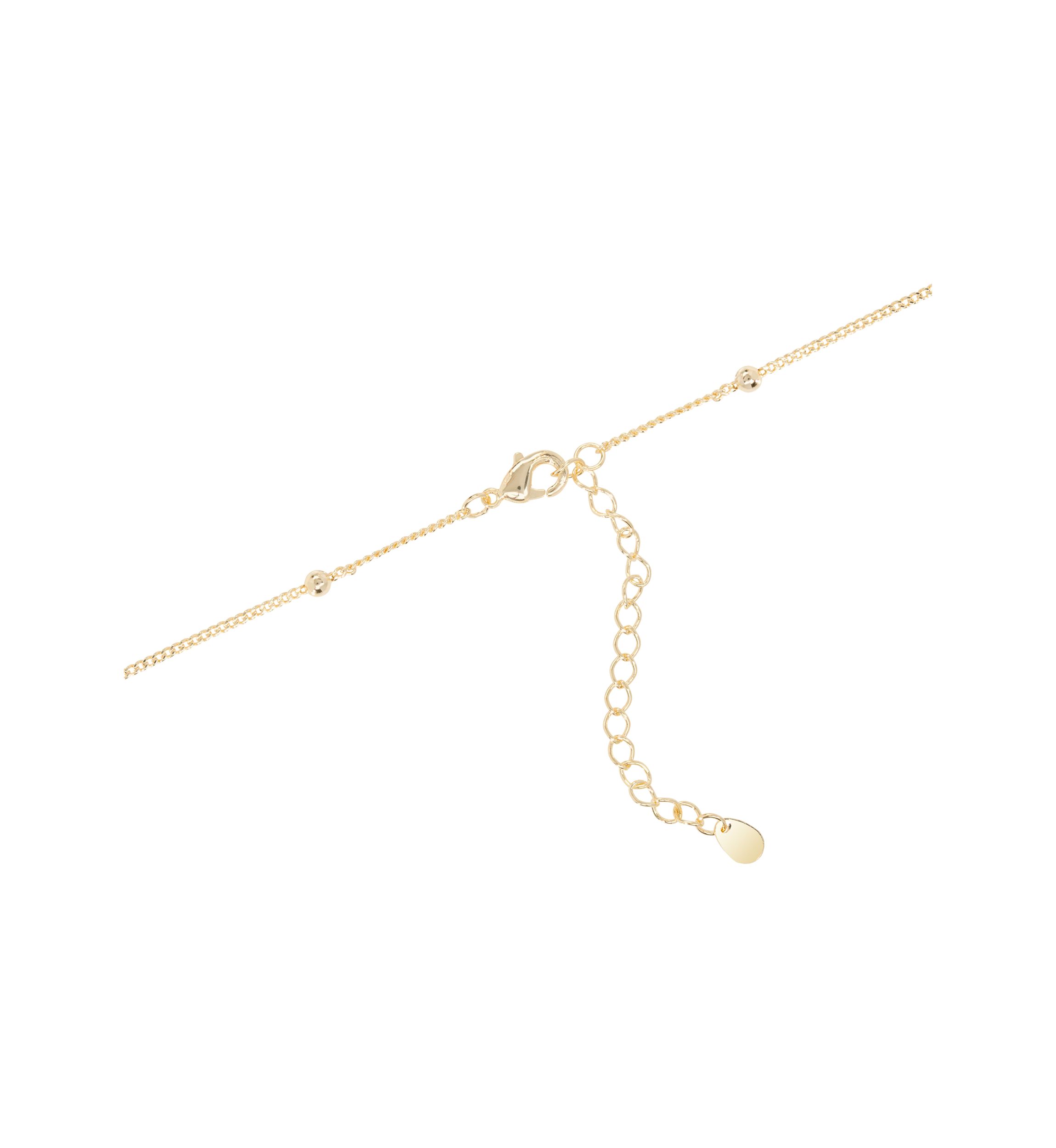 Fluted Diamond-Cut Round Medalion Beaded Chain Necklace