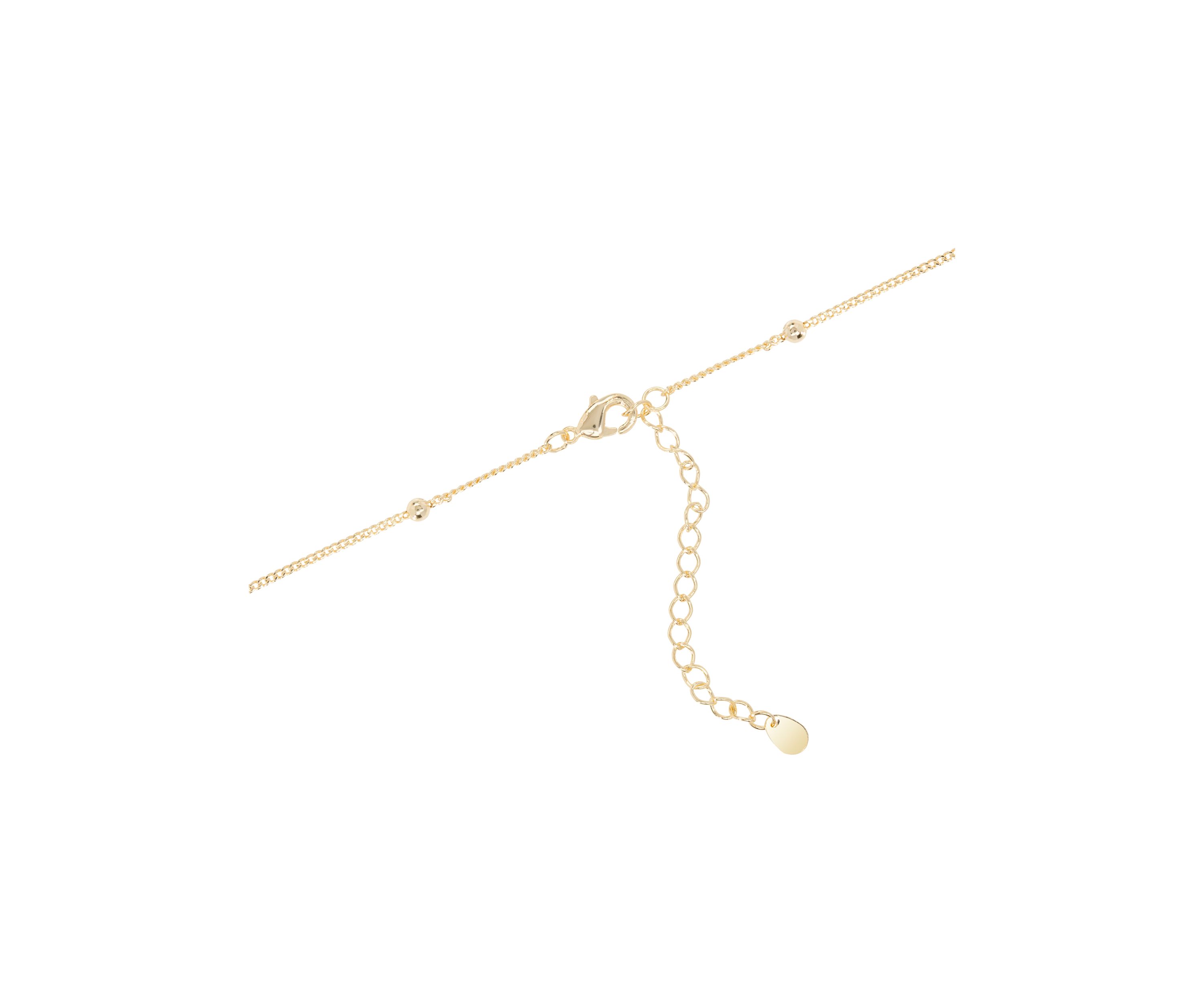 Fluted Diamond-Cut Round Medalion Beaded Chain Necklace
