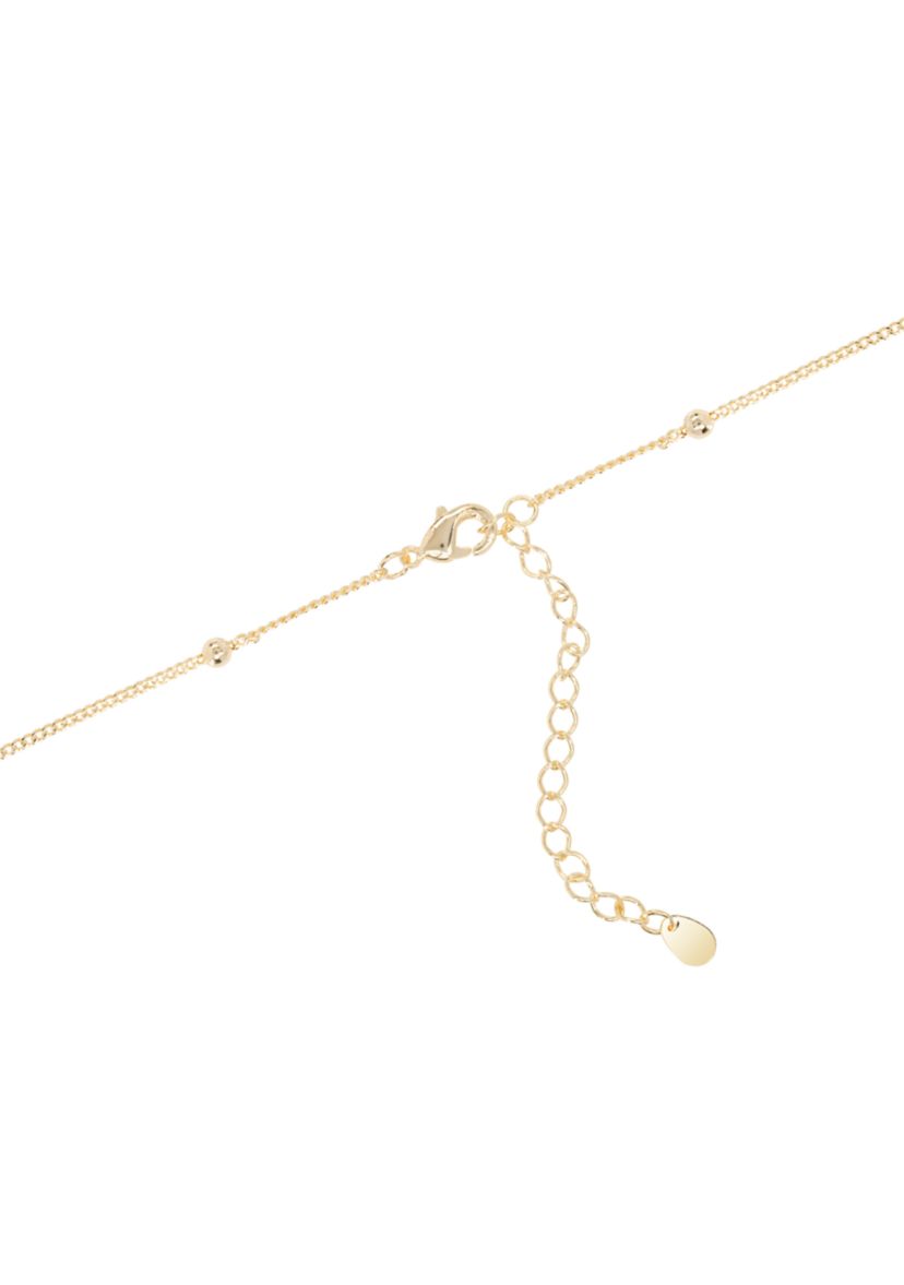 Fluted Diamond-Cut Round Medalion Beaded Chain Necklace