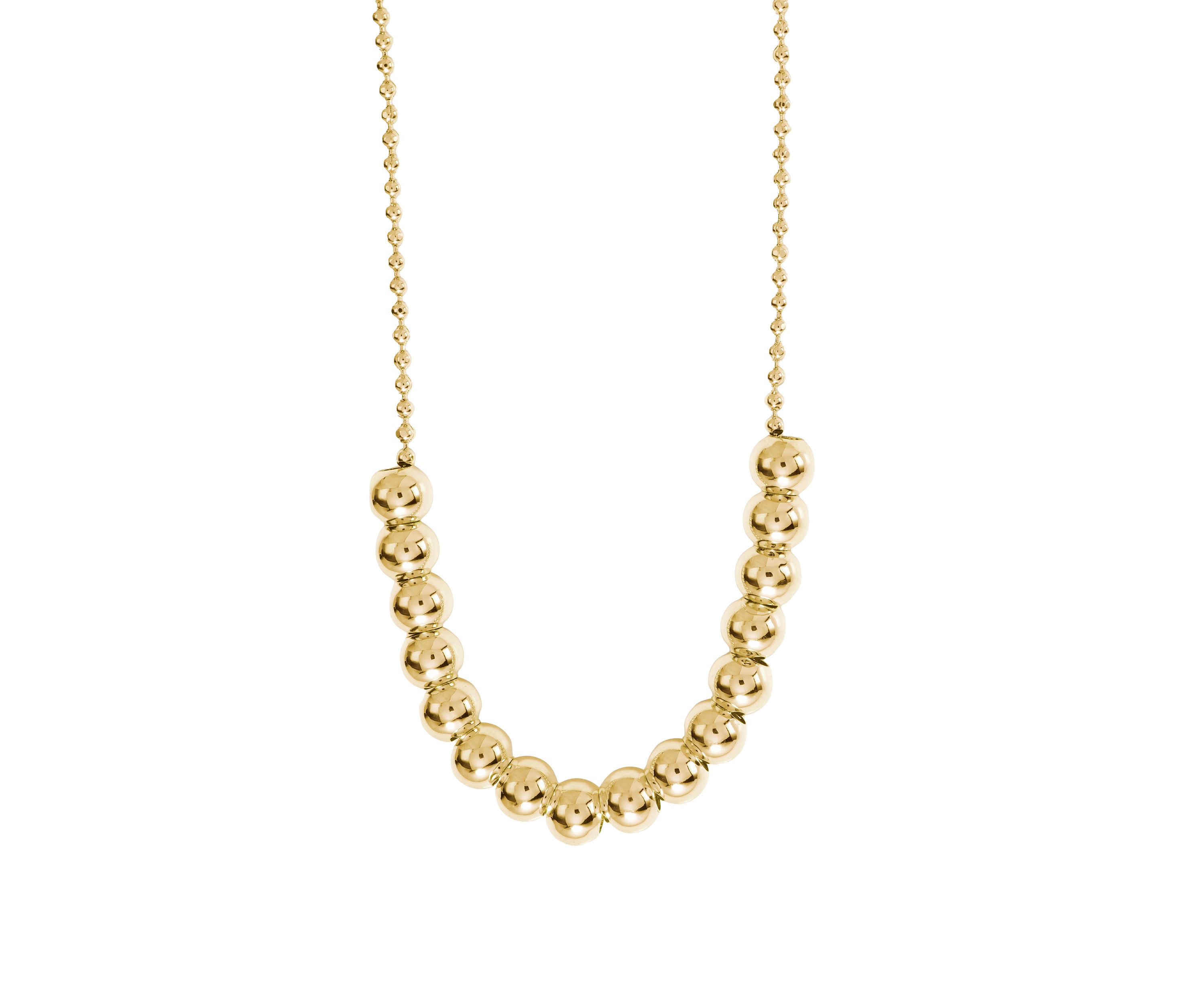 Gold Plated Multi Bead Necklace