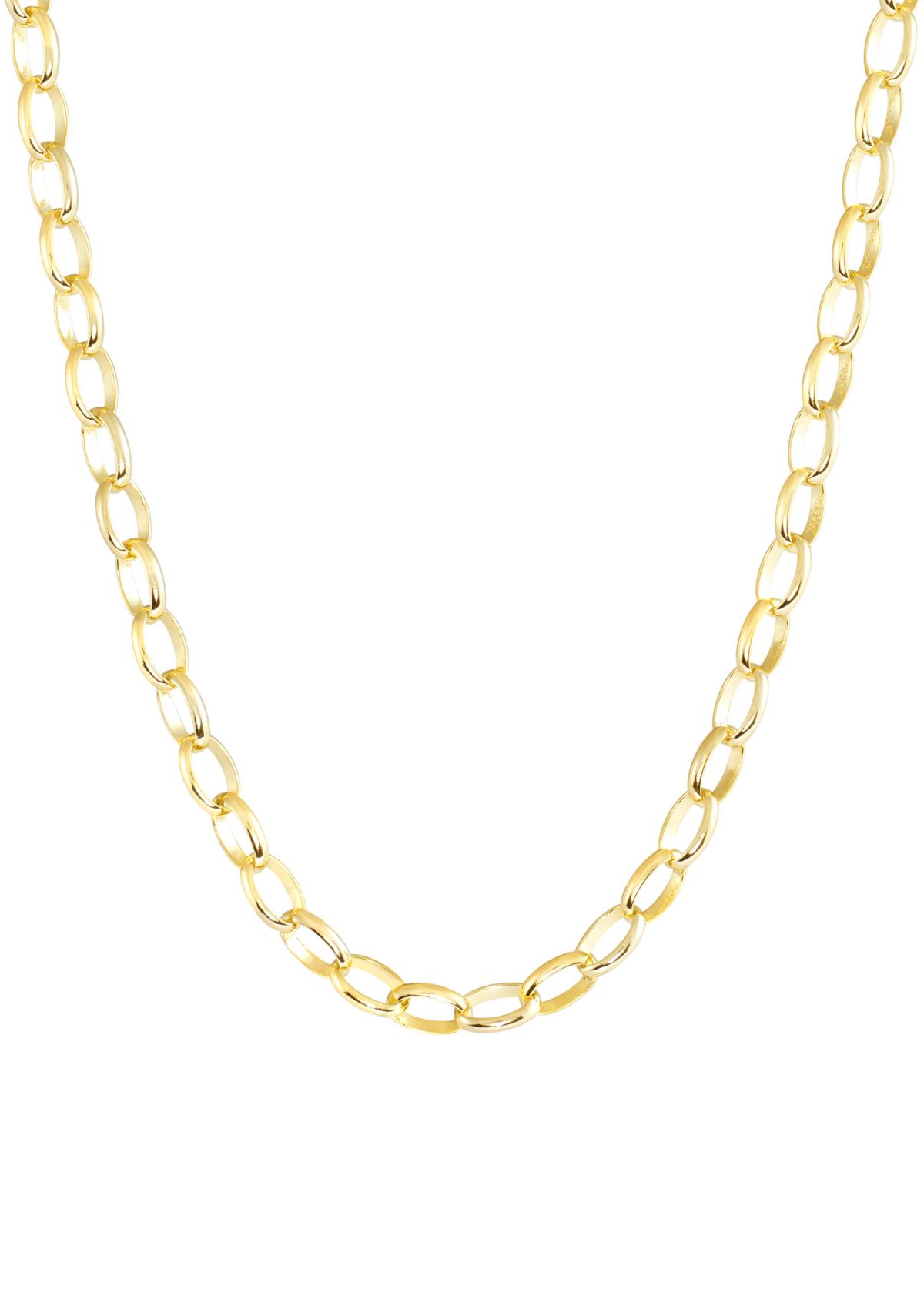 18" Round Link Chain Necklace