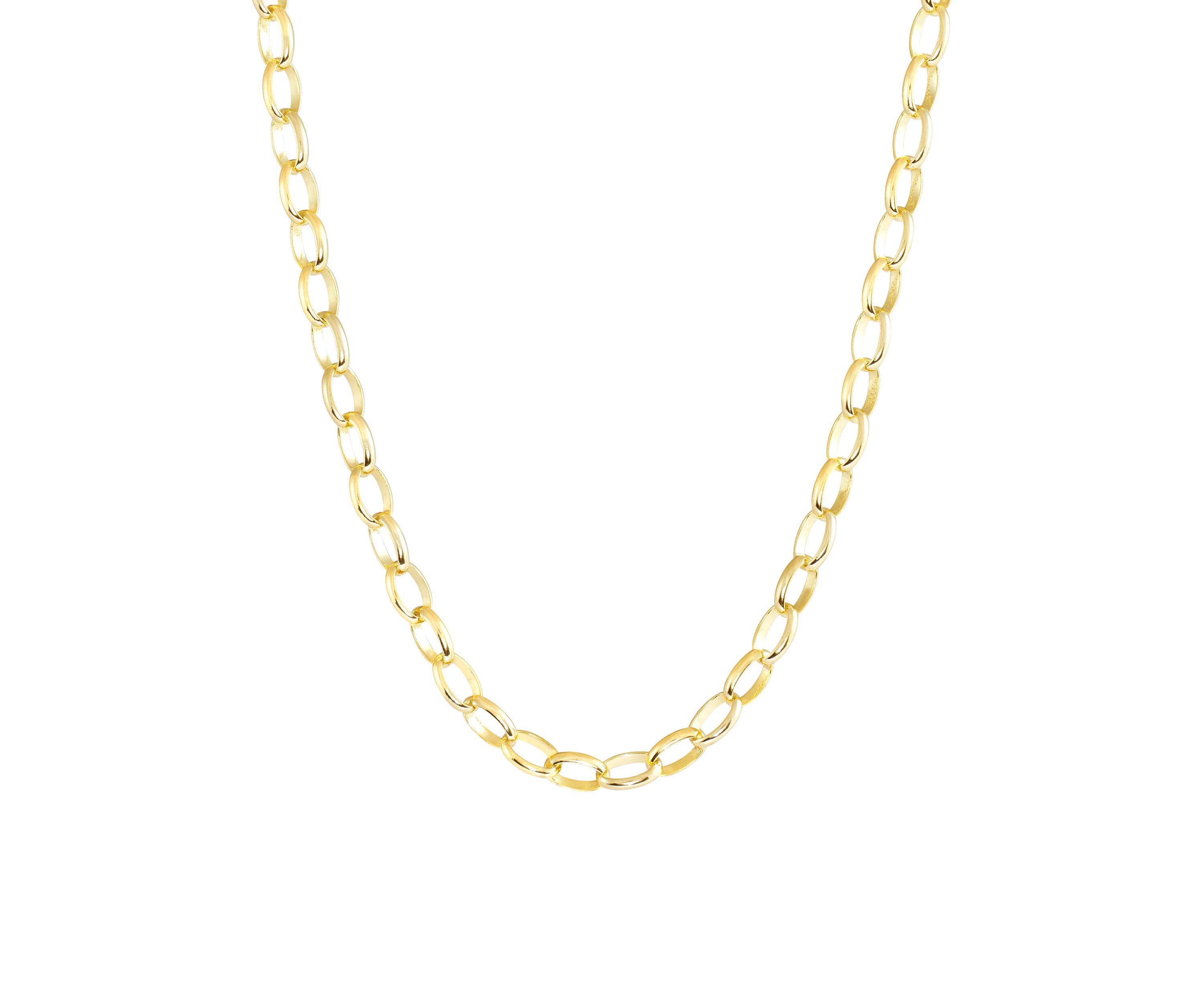 18" Round Link Chain Necklace
