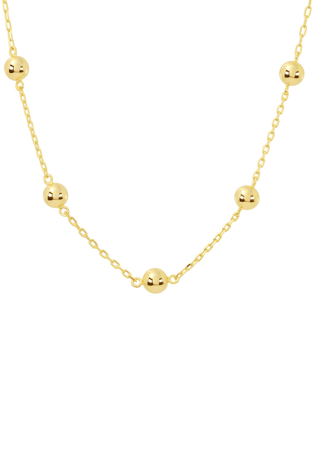 Gold Plated Multi Ball Necklace