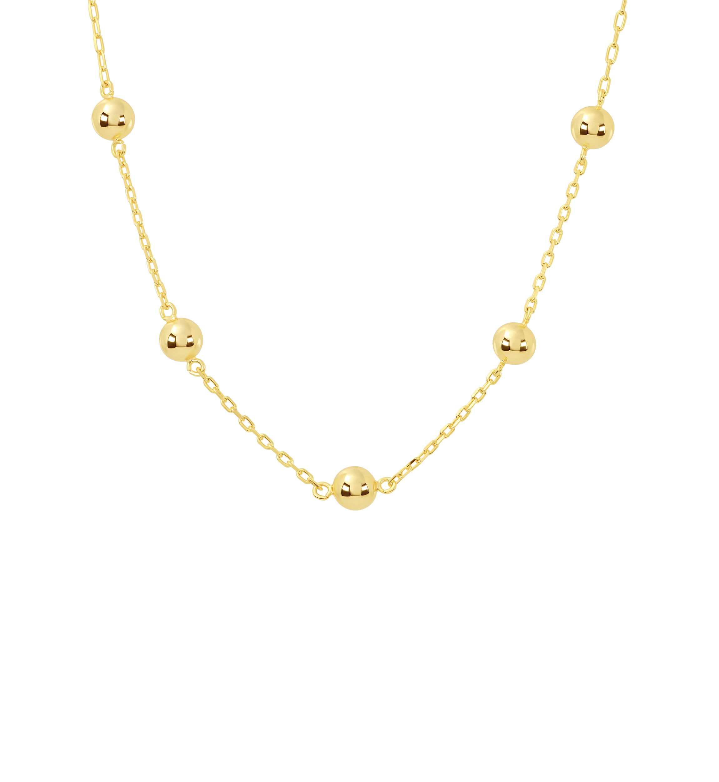 Belk Silverworks Gold Plated Multi Ball Necklace Belk