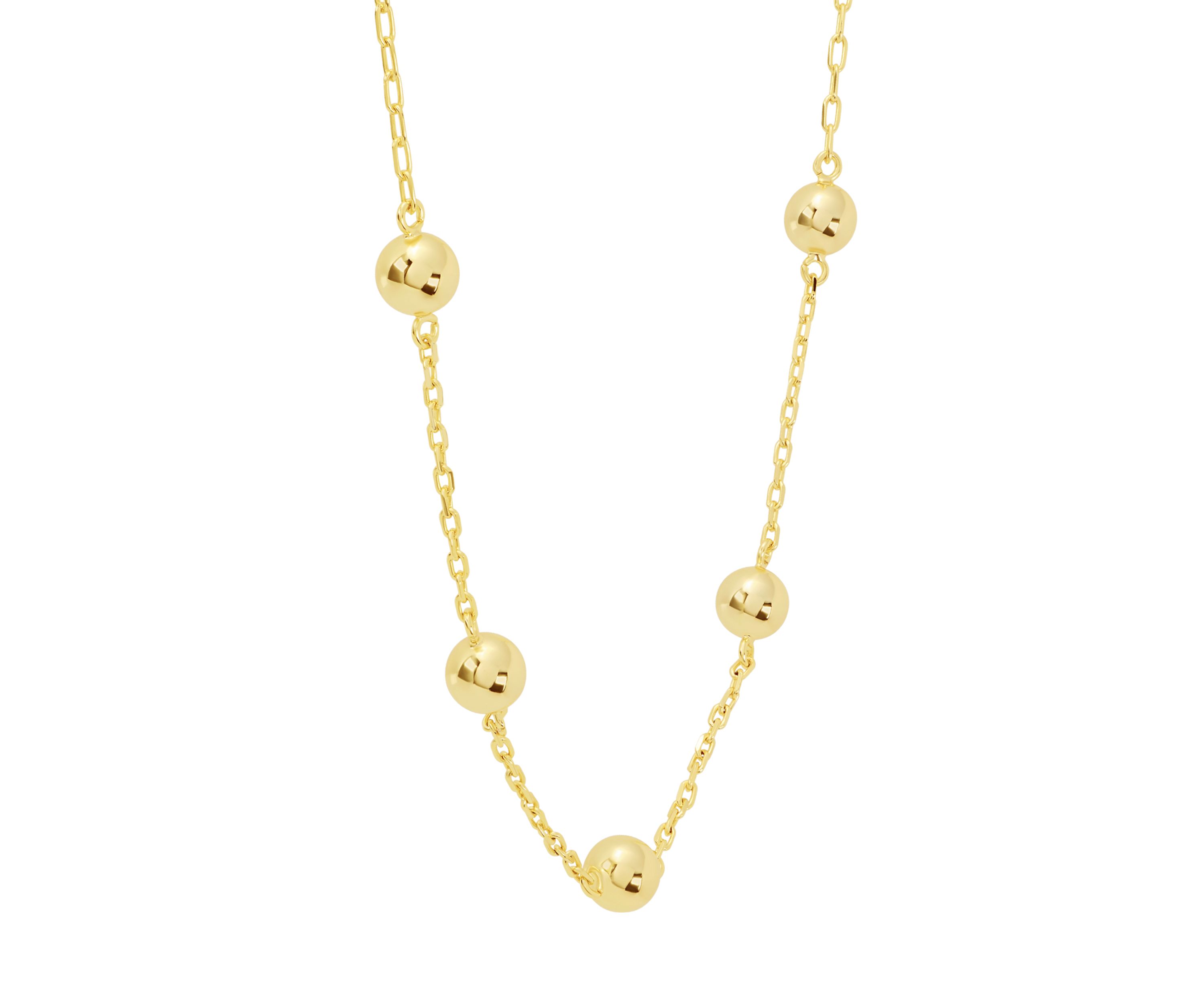 Gold Plated Multi Ball Necklace