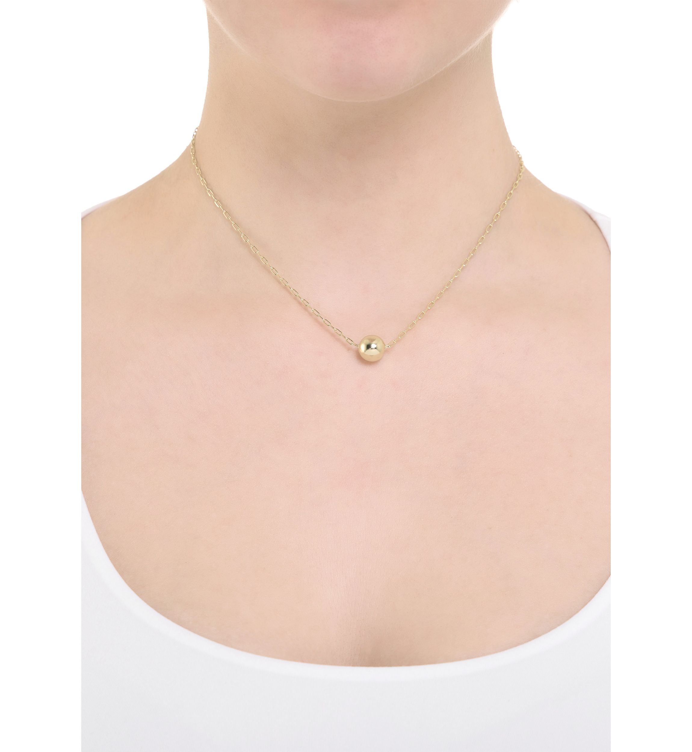 Gold Plated Ball Chain Necklace