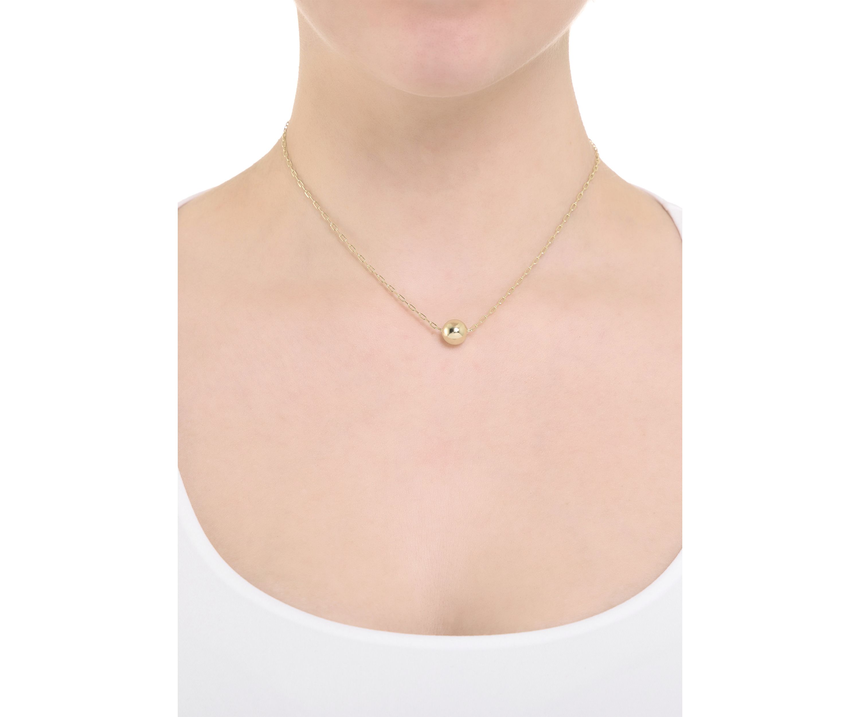 Gold Plated Ball Chain Necklace
