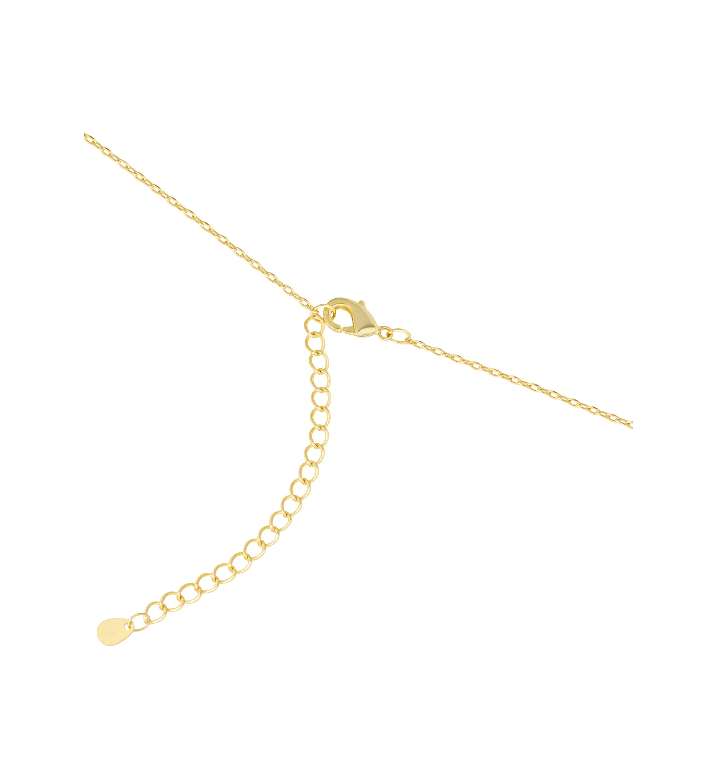 Gold Plated Cubic Zirconia Cross Necklace