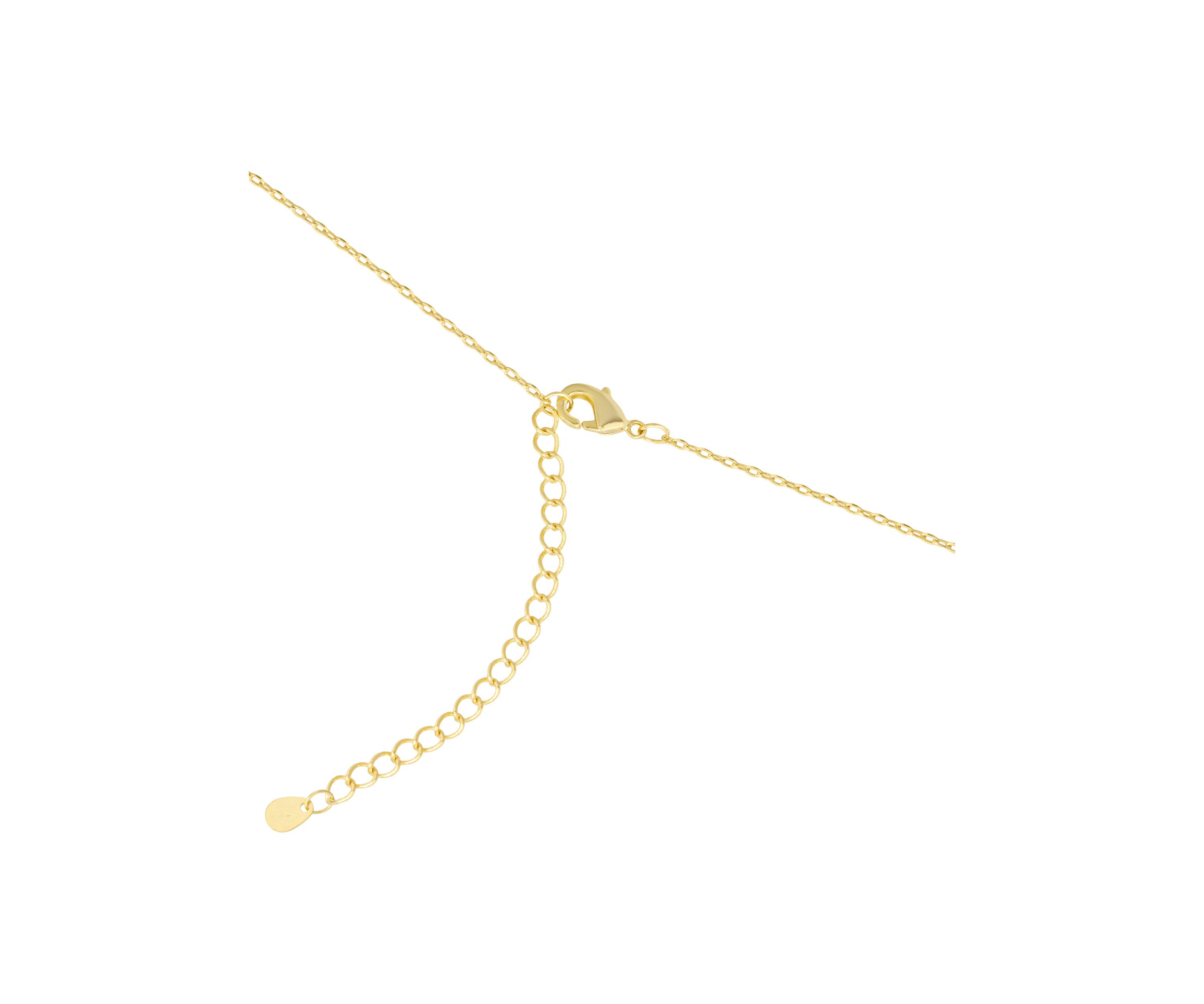 Gold Plated Cubic Zirconia Cross Necklace
