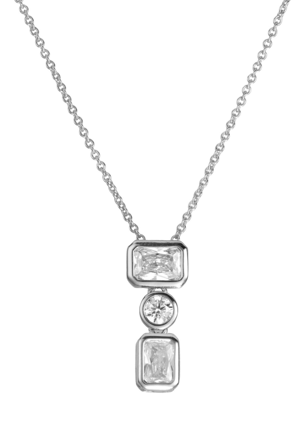 Cubic Zirconia Geometric Necklace