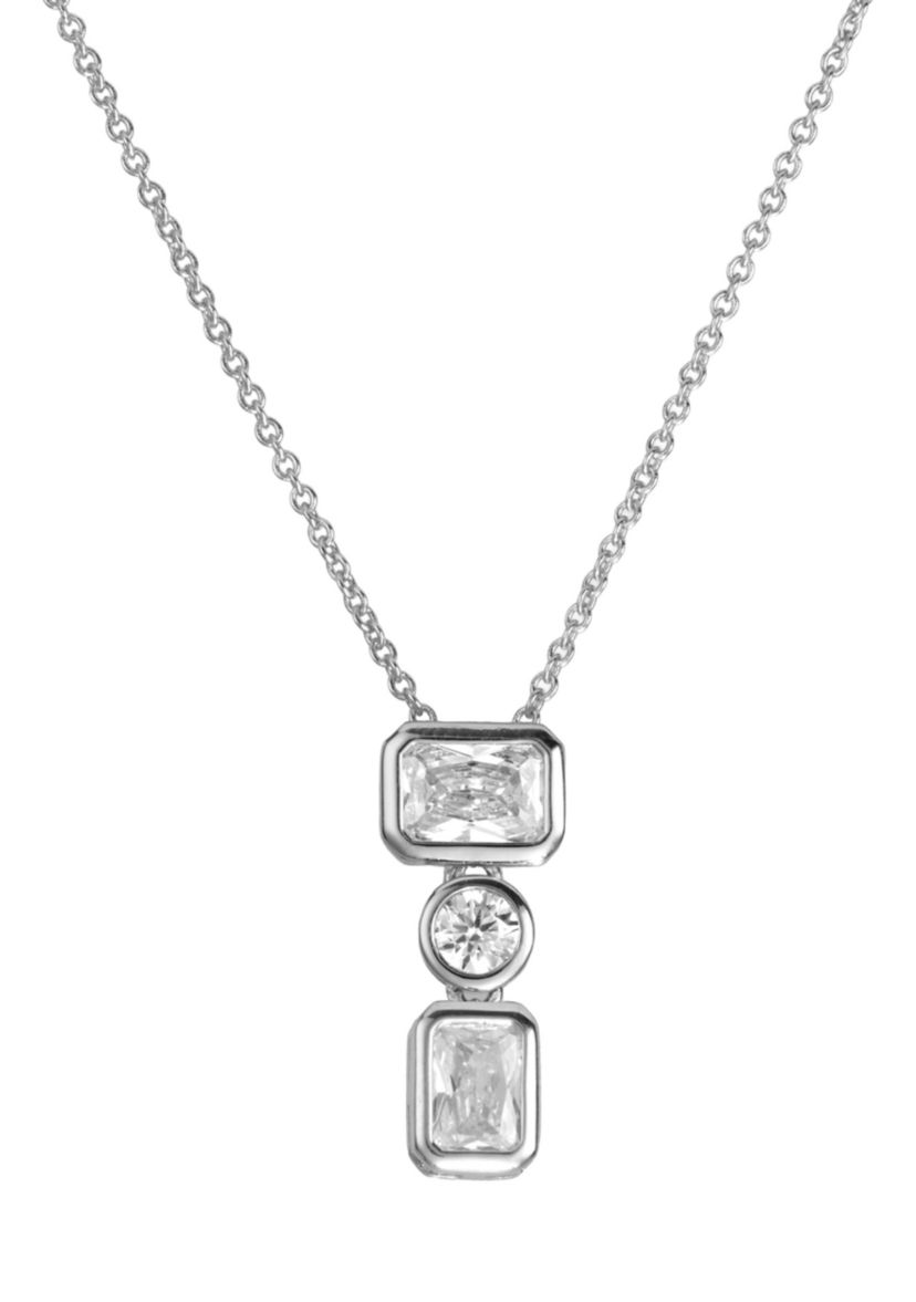 Cubic Zirconia Geometric Necklace