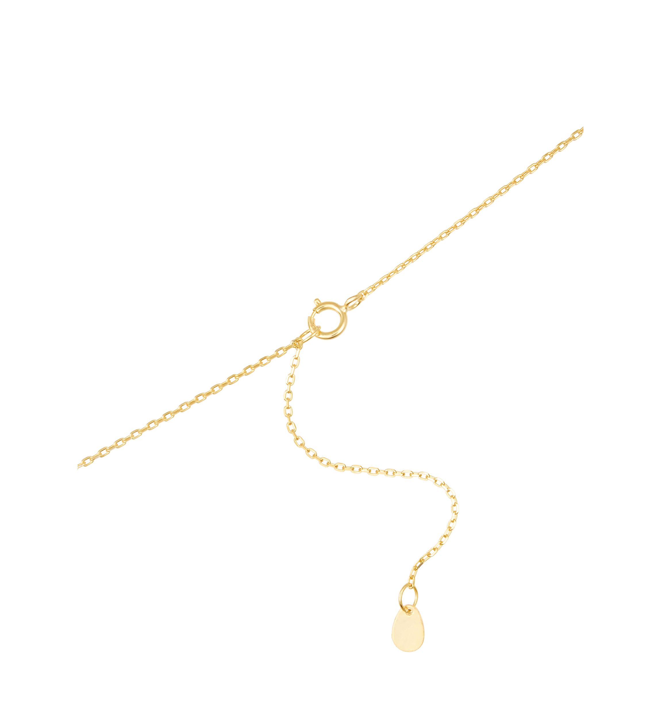 Gold Plated Cubic Zirconia Initial Cube Necklace