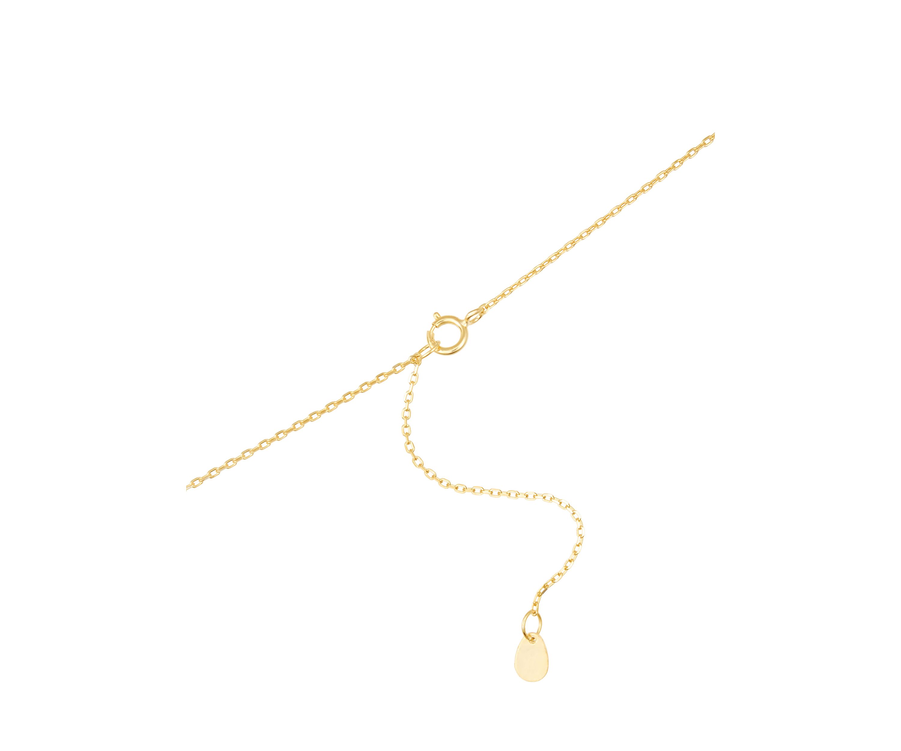 Gold Plated Cubic Zirconia Initial Cube Necklace